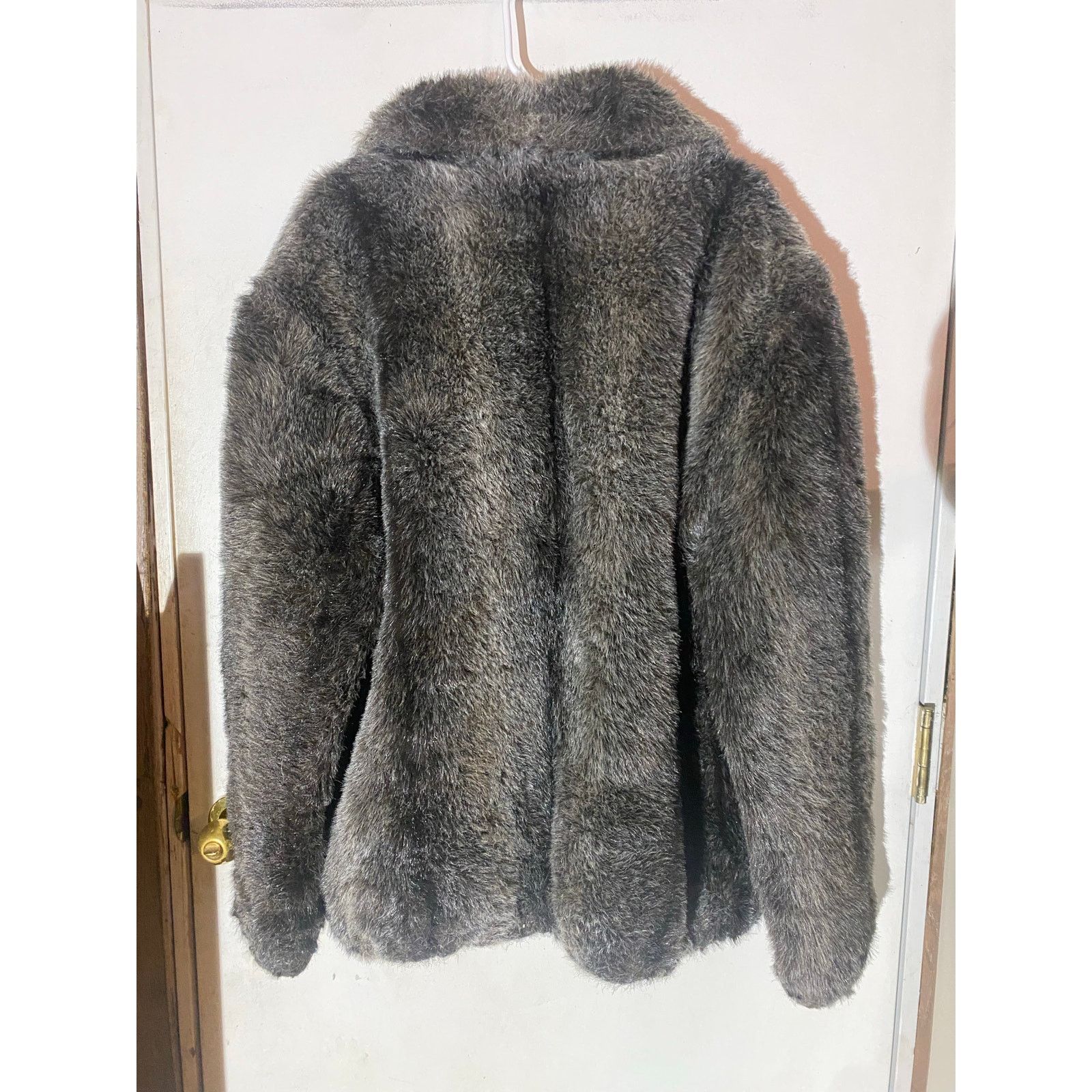 Olympia Le-Tan Vintage Olympia Limited Black & Gray Faux Fur Coat Women's L Size L / US 10 / IT 46 - 5 Thumbnail