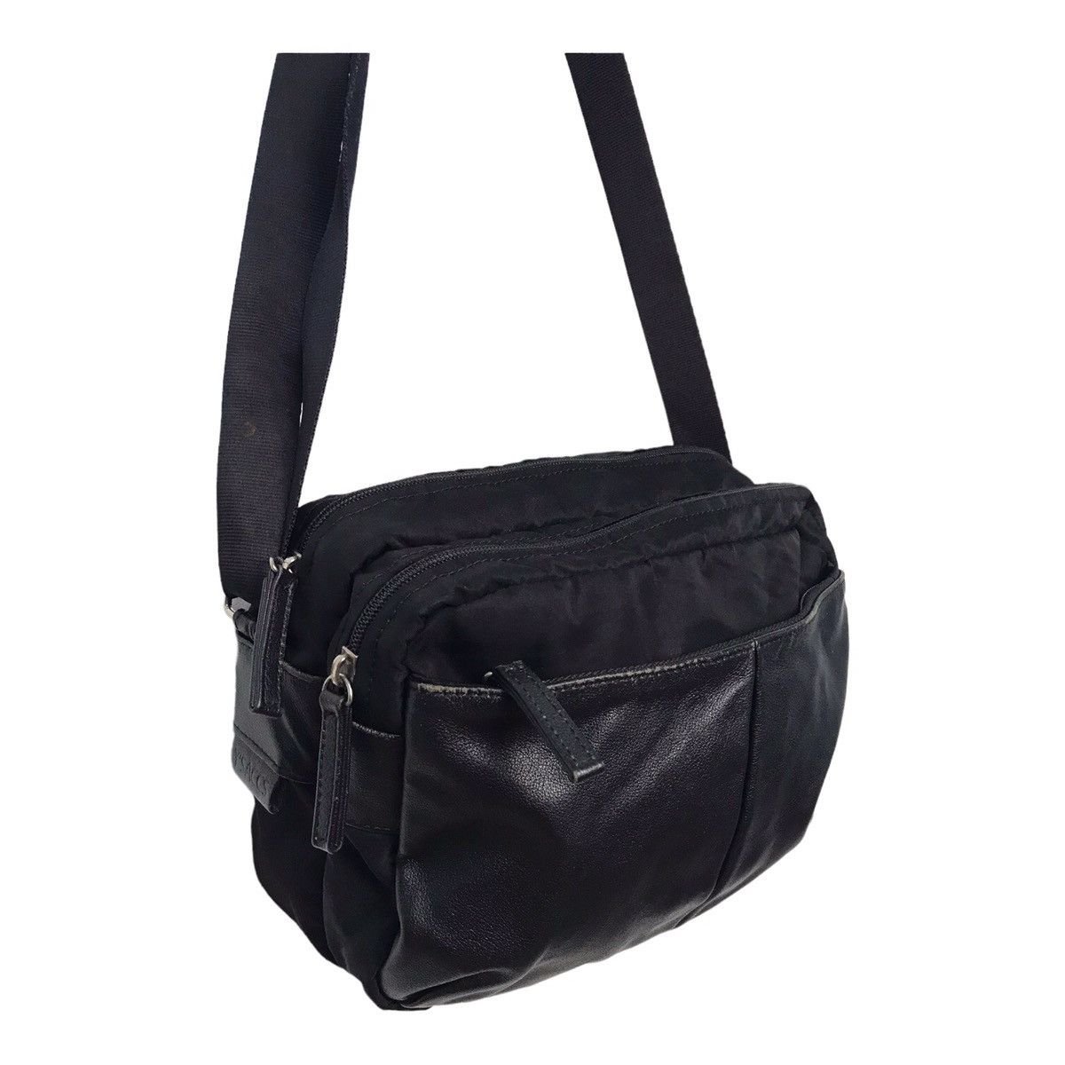 Japanese Brand × Y's × Yohji Yamamoto Yohji Yamamoto Y’Saccs Half Leather Sling Bag Size ONE SIZE - 1 Thumbnail