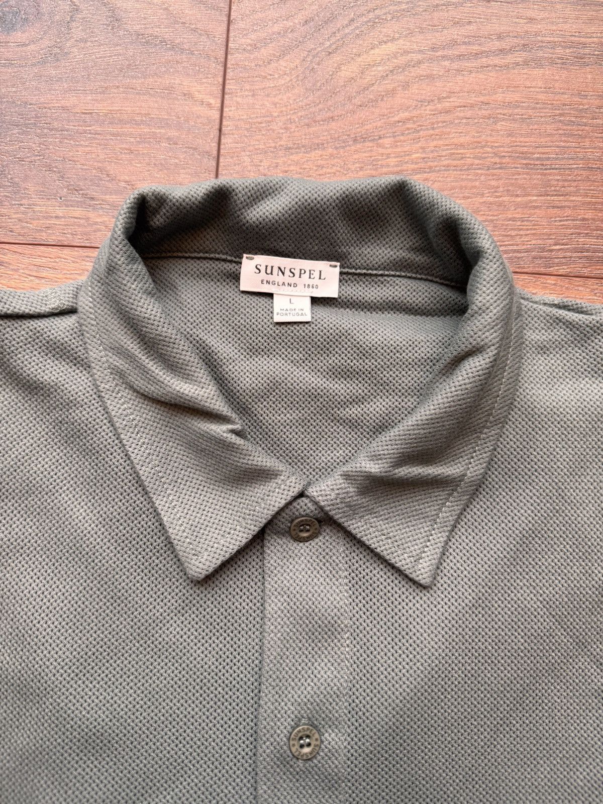Sunspel Sunspel Green Riviera Polo - Size L Size US L / EU 52-54 / 3 - 2 Thumbnail