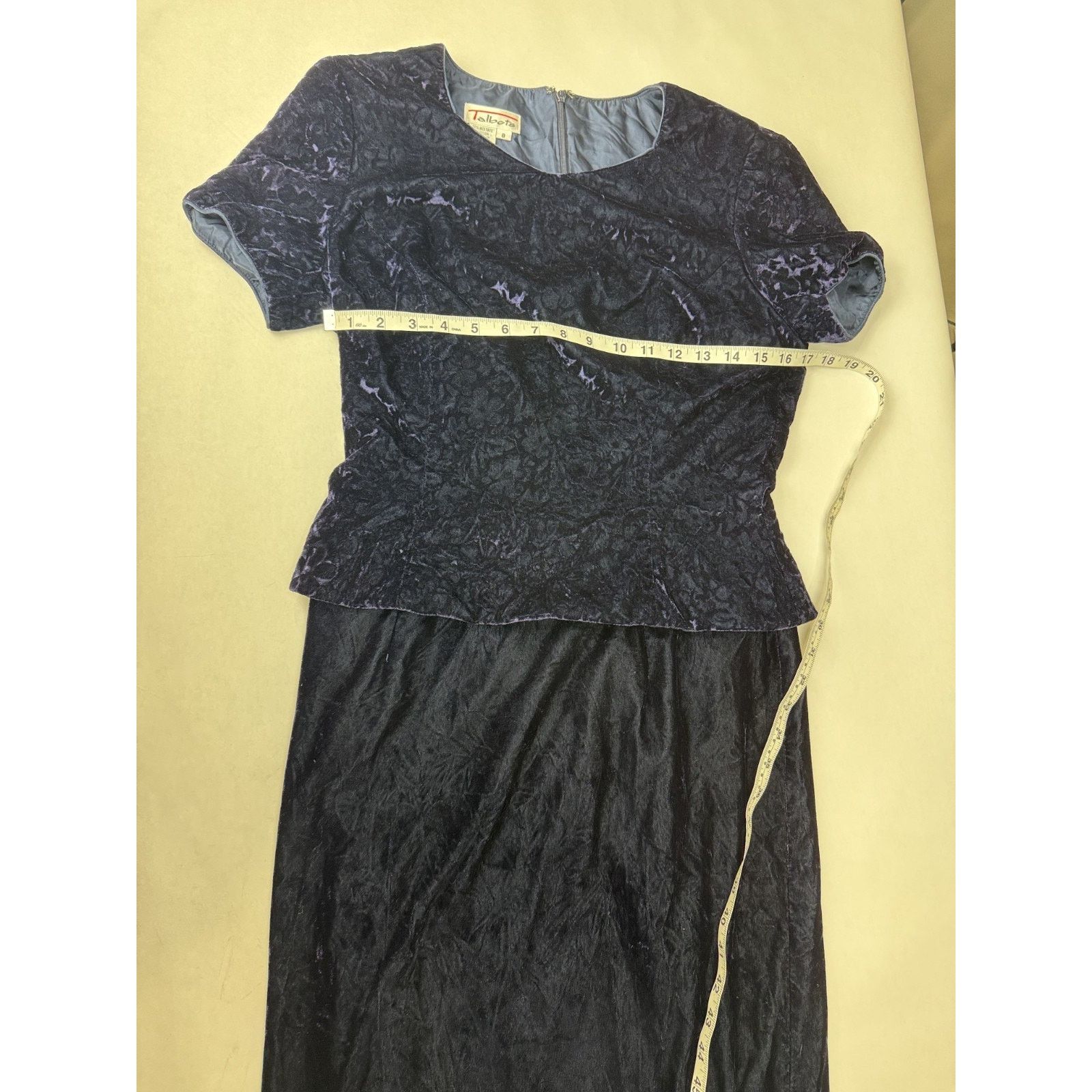 Other Vintage Talbots Dark Academia Velvet Dress Navy Gothic 8 Size M / US 6-8 / IT 42-44 - 5 Thumbnail