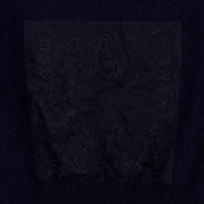 Dior Dior Black floral embroidery cashmere knitted short-sleeve Size XS / US 0-2 / IT 36-38 - 4 Thumbnail
