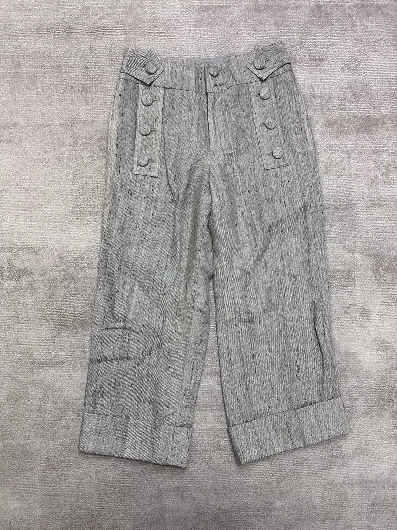 Yohji Yamamoto Yohji Yamamoto Regulation breasted silk-linen blended trous Size US 28 / EU 44 - 1 Thumbnail