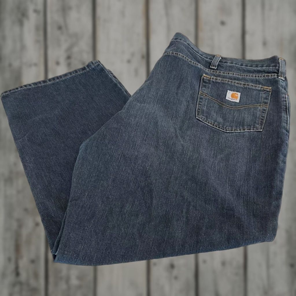 Carhartt Carhartt Jeans Men’s 50x30 Dark Wash Blue 5 Pockets Zipper Button Size US 34 / EU 50 - 1 Thumbnail