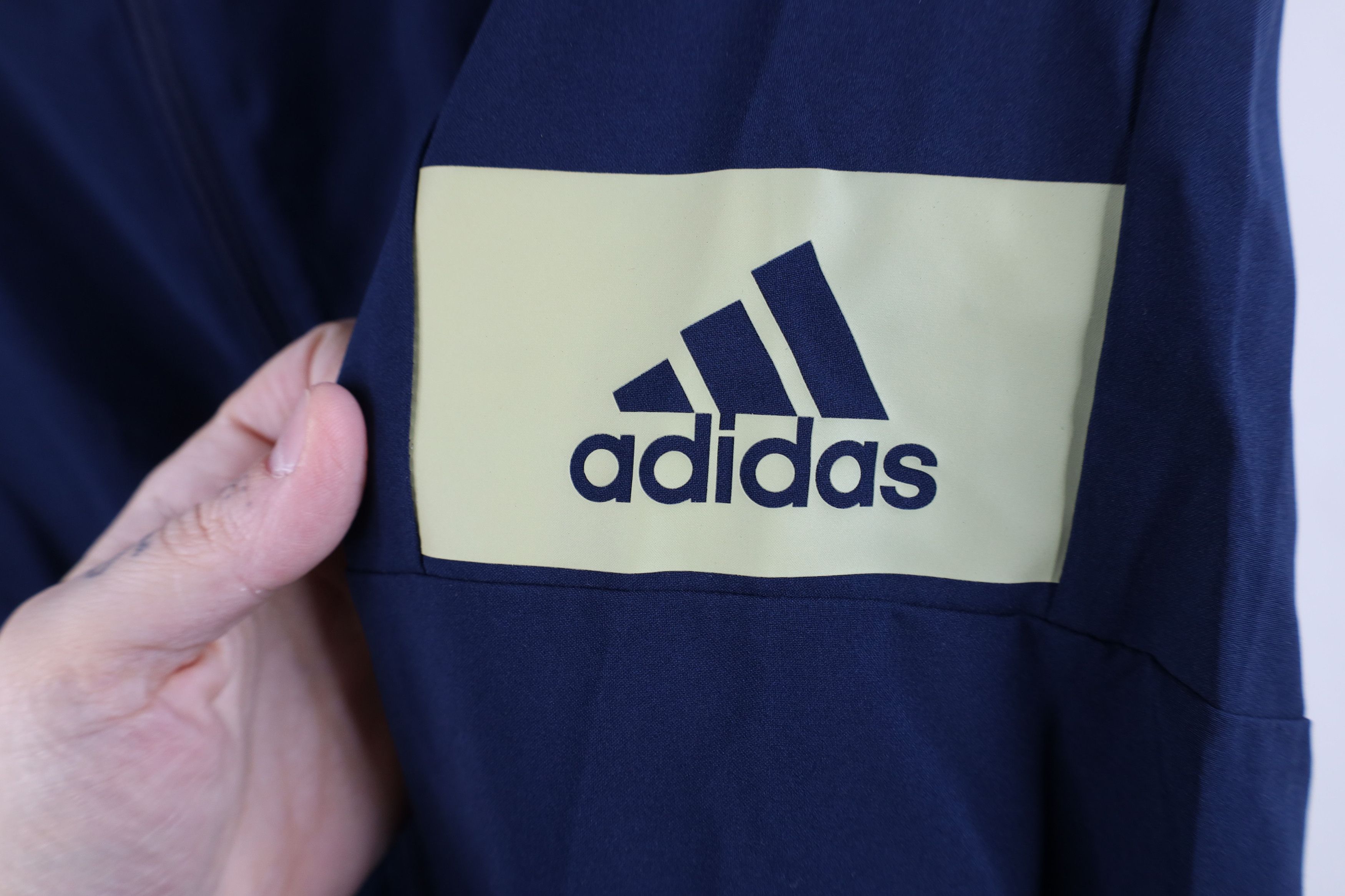 Adidas × Vintage Adidas University of Akron Baseball Half Zip Jacket Blue Size US L / EU 52-54 / 3 - 4 Thumbnail