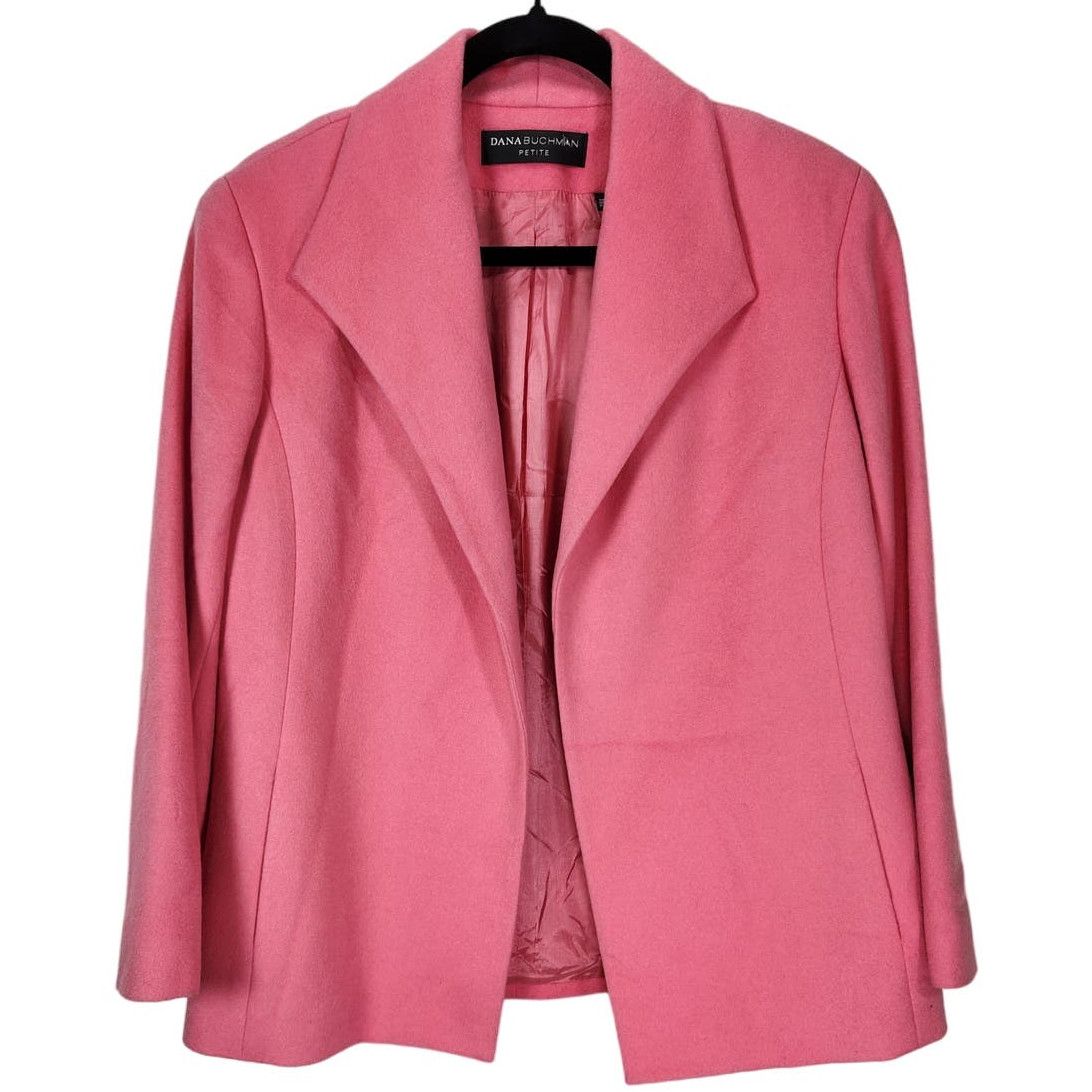 image of Unkwn Dana Buchman Cashmere Pink Blazer Womens 8 Petite (Size Medium)
