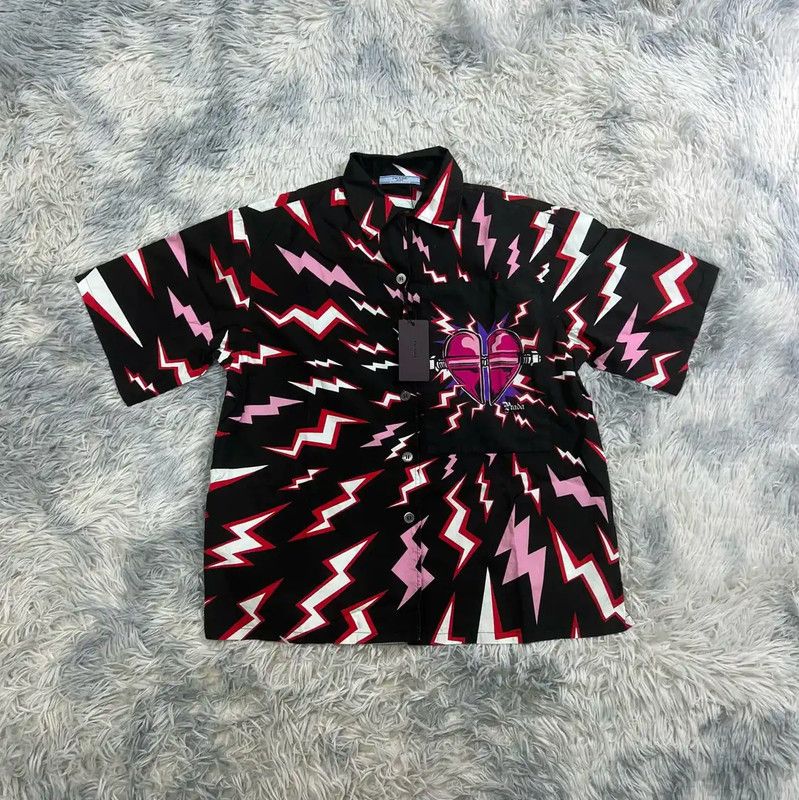 Prada Prada Black Lightning Short Sleeve Shirt Size US M / EU 48-50 / 2 - 1 Thumbnail