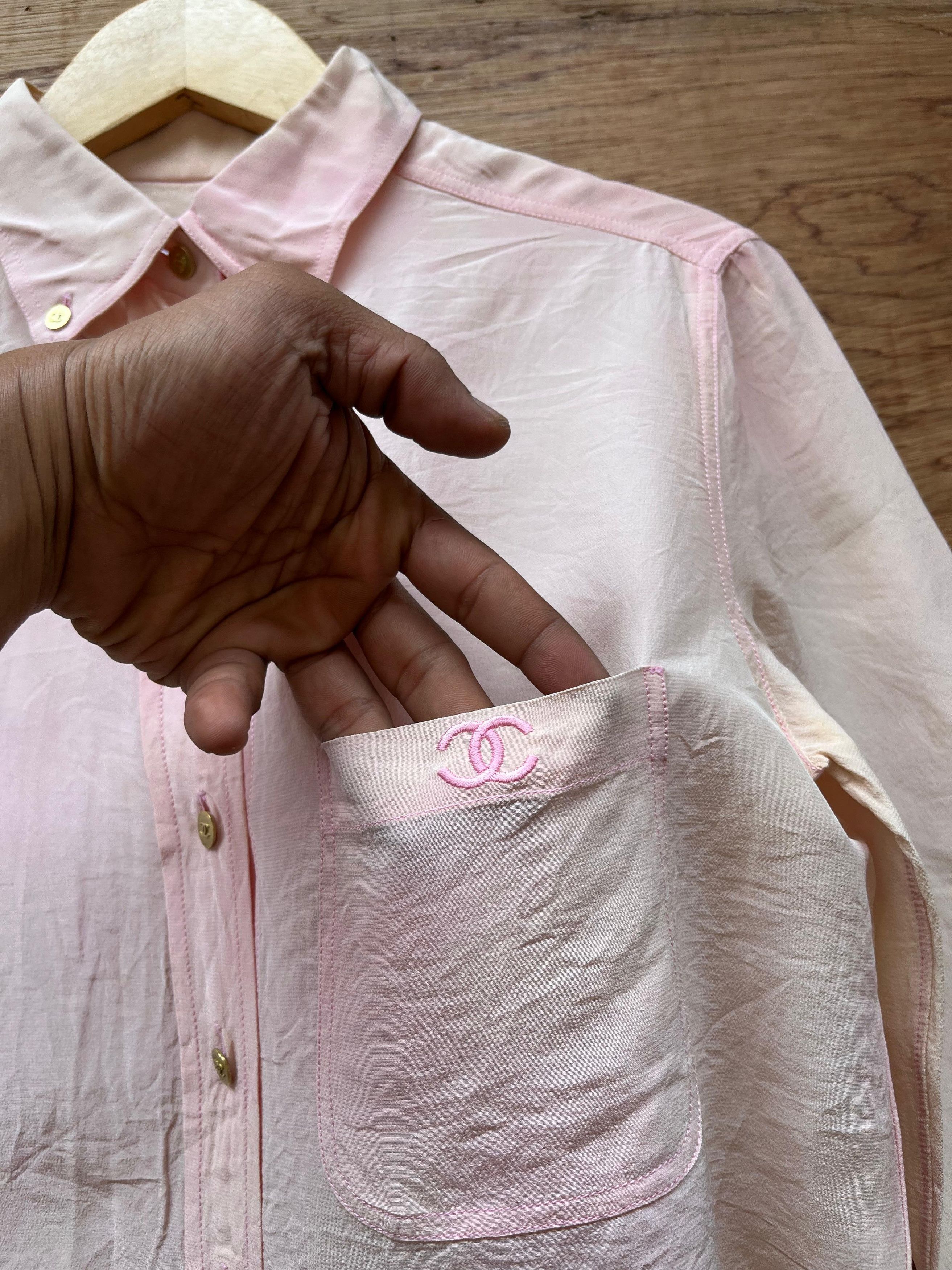 Chanel Vintage Chanel CC Pocket Button Ups Shirt Size M / US 6-8 / IT 42-44 - 6 Thumbnail
