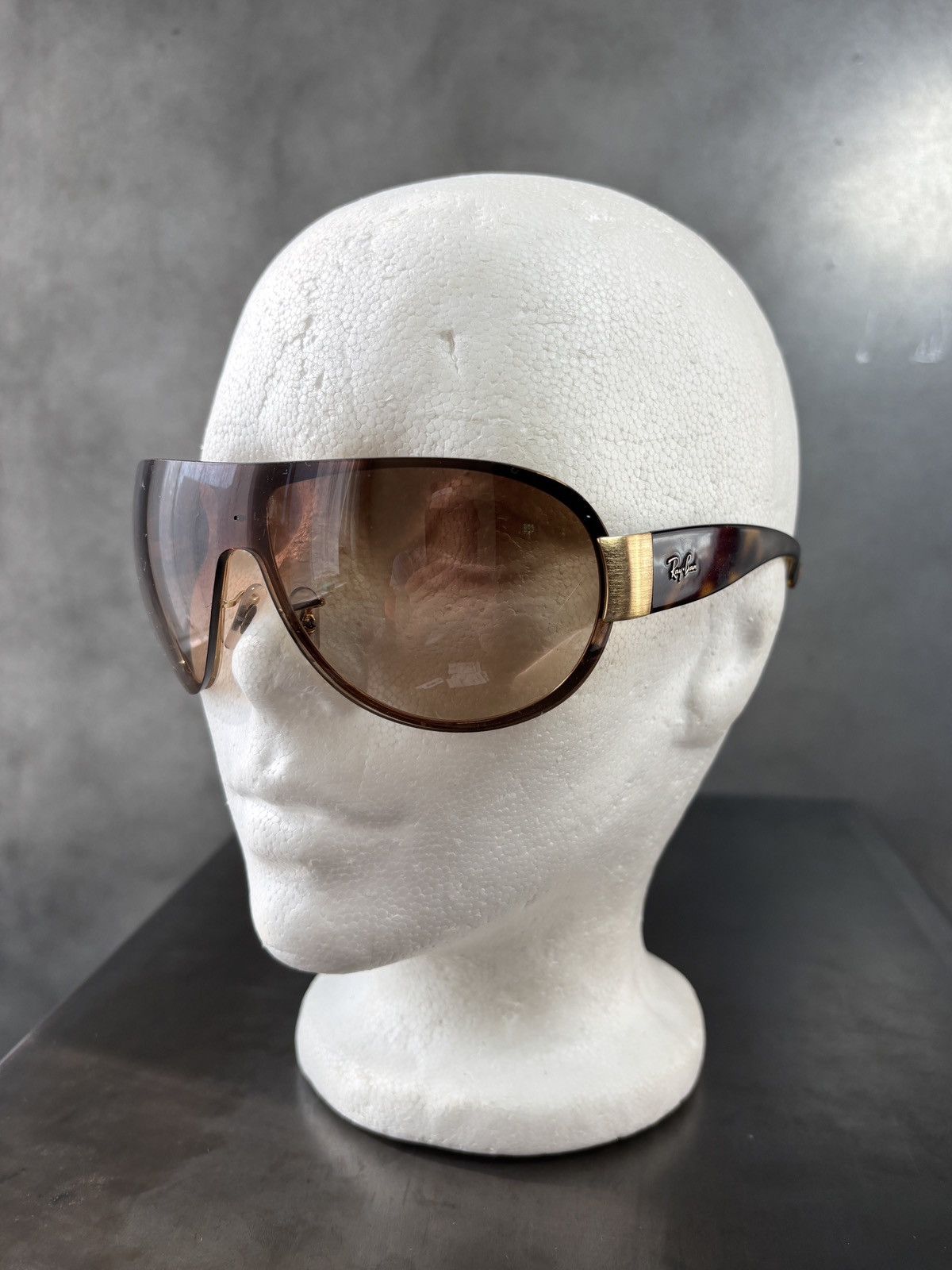 RayBan × Vintage 2000s Ray-Ban Aviators Vintage Shield Sunglass Y2K RB 001/13 Size ONE SIZE - 14 Thumbnail