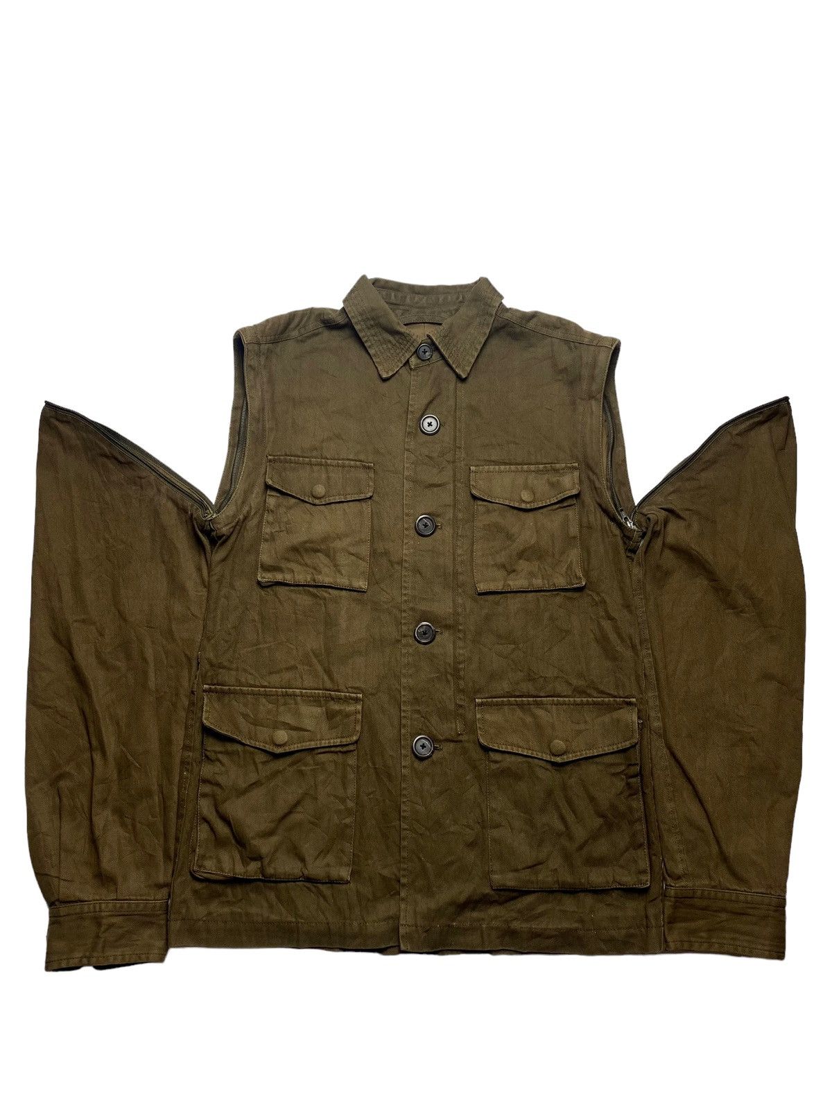General Research F/W 2000 Arabic Label - 2 Way Hunting Jacket & Vest Size US L / EU 52-54 / 3 - 4 Thumbnail