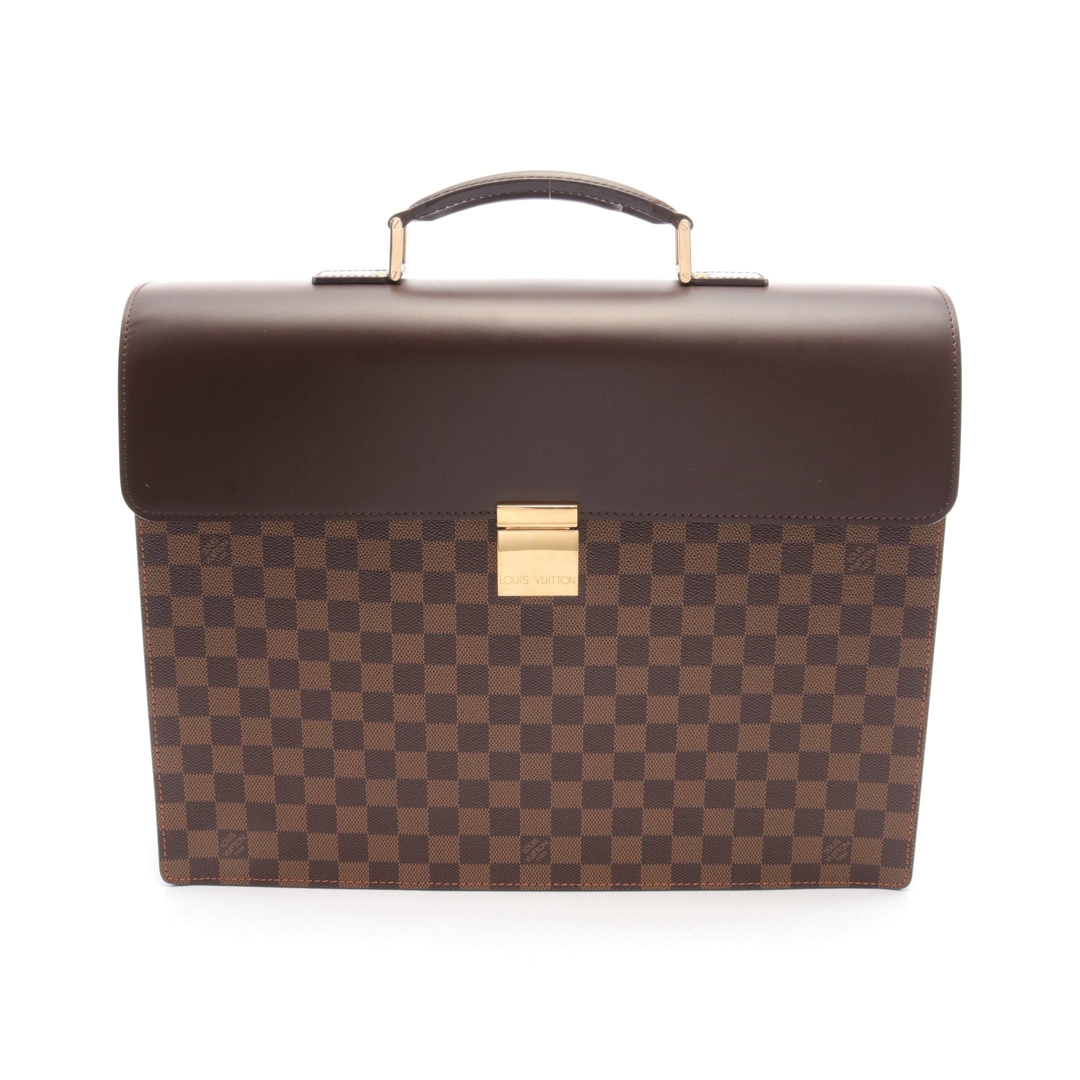 Louis Vuitton Louis Vuitton Altona Gm Damier Ebene Briefcase Business Bag Leather Brown Size ONE SIZE - 1 Thumbnail
