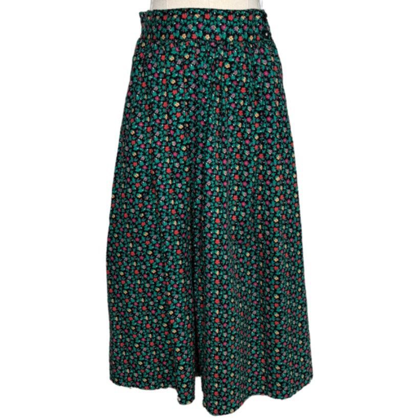 Vintage Vintage ditzy floral rhinestone button midi skirt size XS/S Size 26" / US 2 / IT 38 - 4 Thumbnail