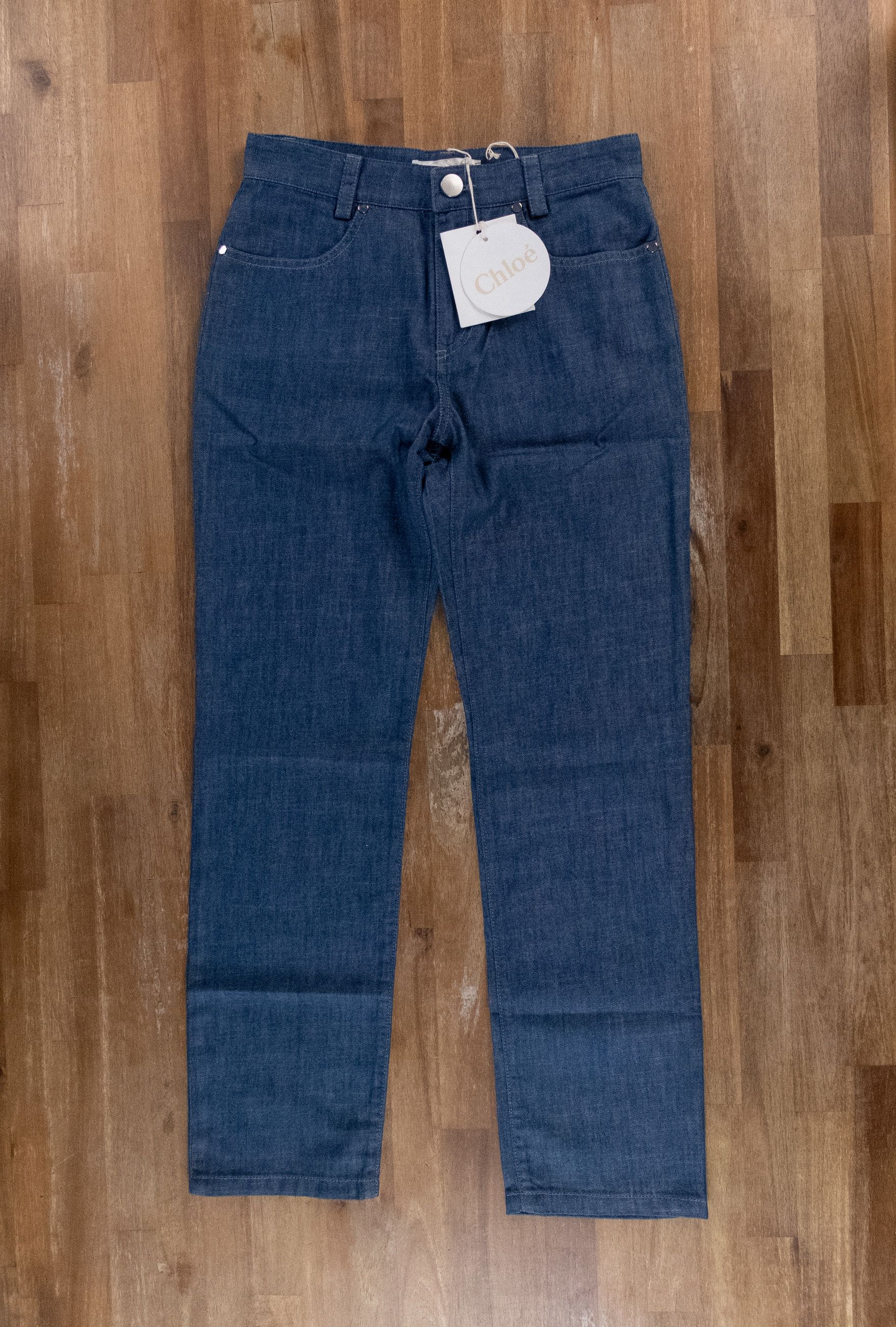 CHLOE Paris vintage straight leg blue jeans 28 inch waist