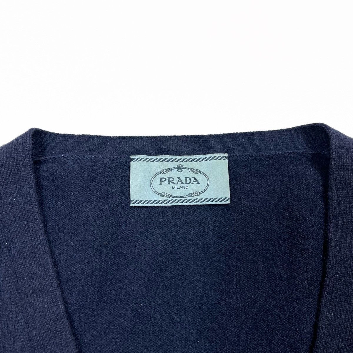 Prada Prada Milano Pure Cashmere Cardigan V-Neck Navy Blue Size 40 Size S / US 4 / IT 40 - 11 Thumbnail
