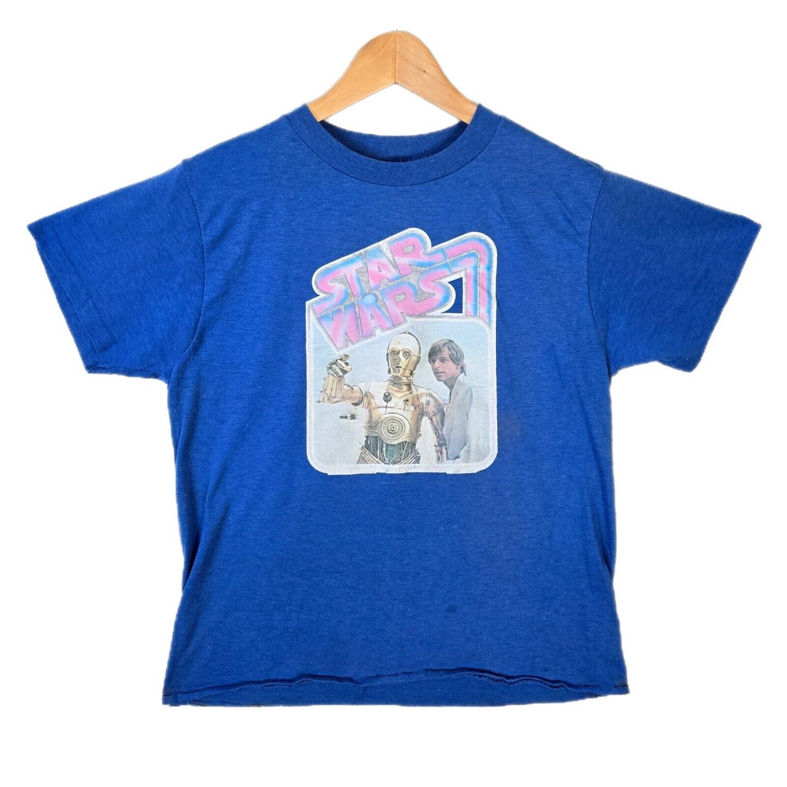Vintage Vintage 1977 Star Wars Movie Cropped Shirt Medium Size US M / EU 48-50 / 2 - 1 Thumbnail