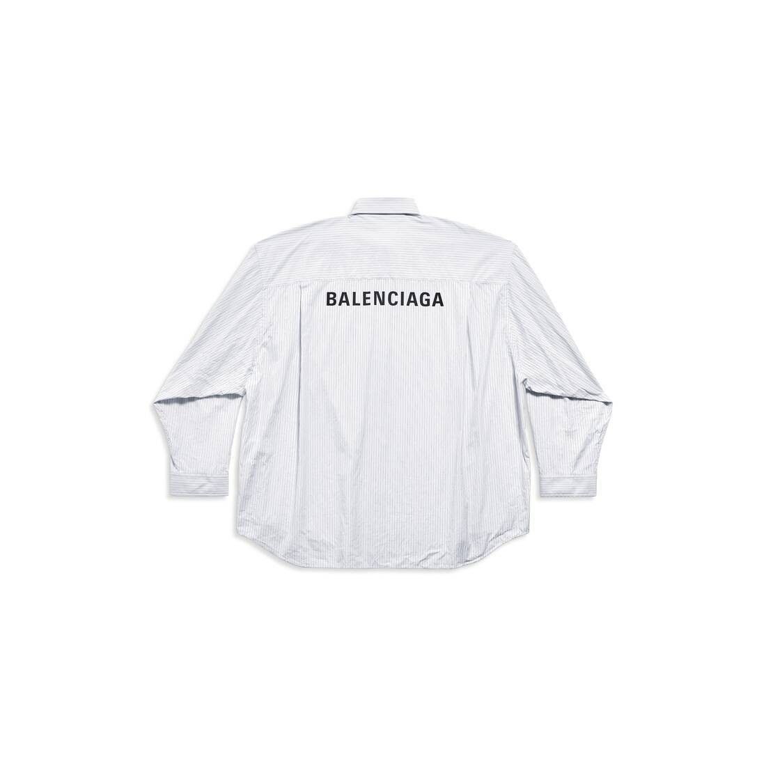 Balenciaga oc11z1025 Shirt Oversized in White Size US L / EU 52-54 / 3 - 2 Thumbnail