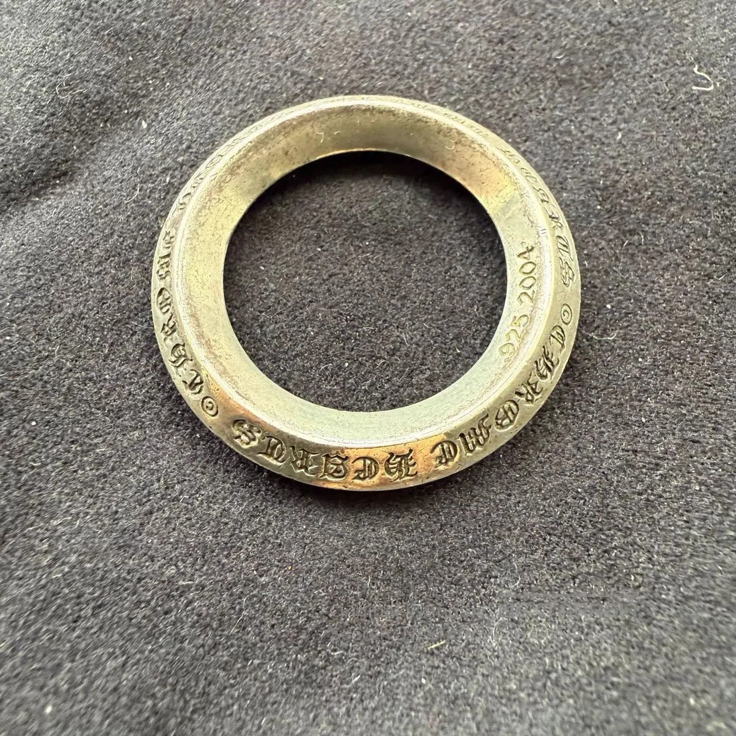 Chrome Hearts Silver Engraved Band Ring. Size ONE SIZE - 1 Thumbnail