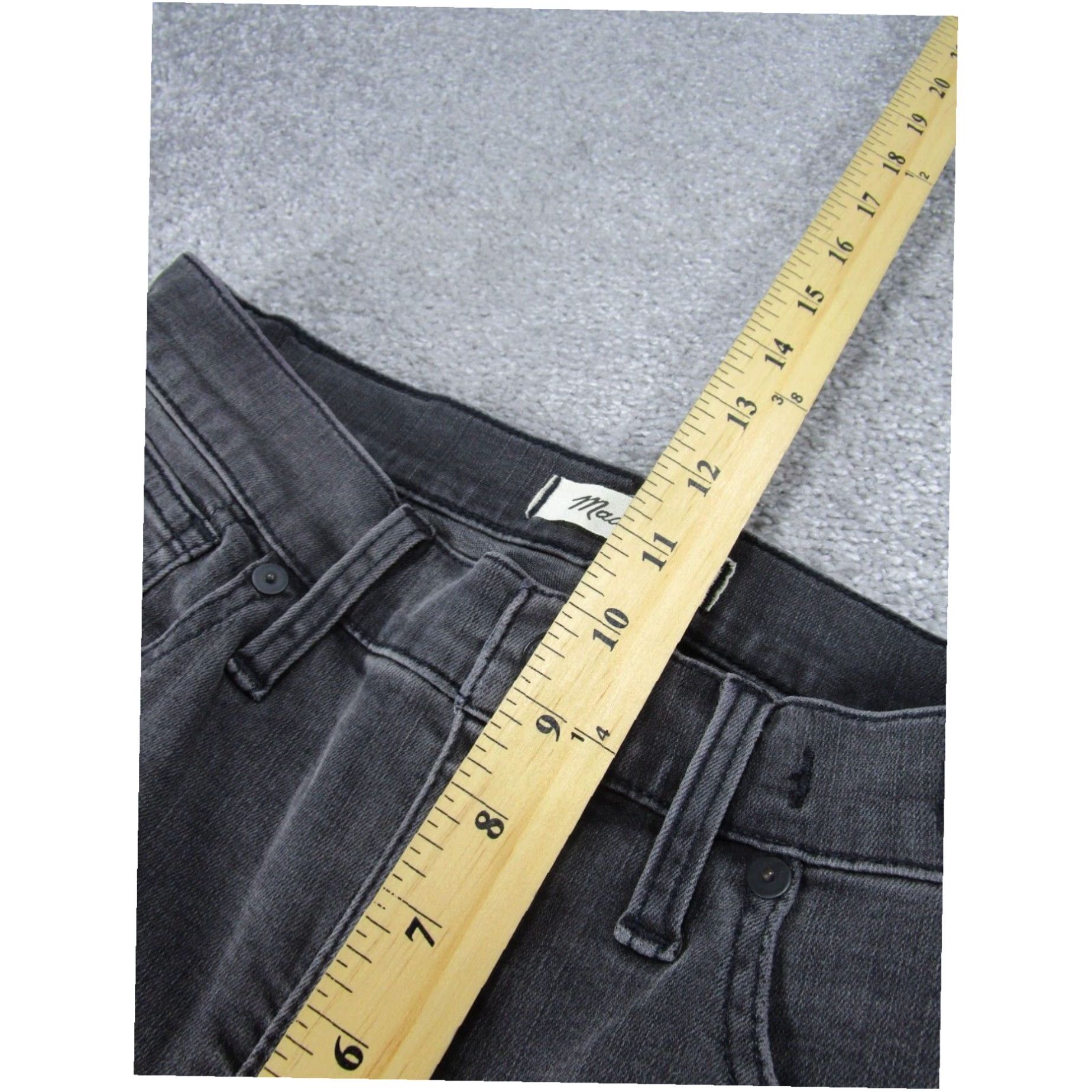 Madewell Madewell Womens Gray Mid Rise Skinny Jeans Tall 28 Denim Ripped Zip Fly Size 28" / US 6 / IT 42 - 7 Thumbnail