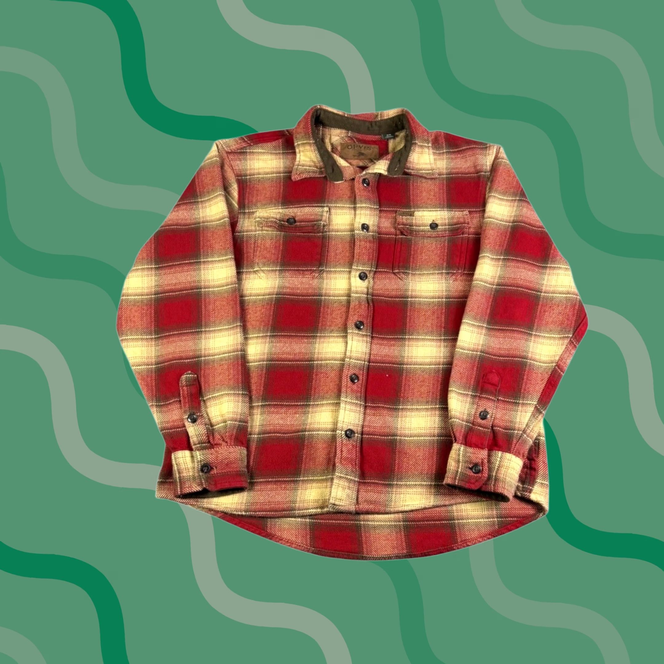 Orvis Orvis Mens Red Plaid Flannel Shirt M Collared Button-Up Heavyweight Lined Pocketed Seasons Fall Winter Classic Chest 45in Casual Workwear Size US M / EU 48-50 / 2 - 1 Thumbnail