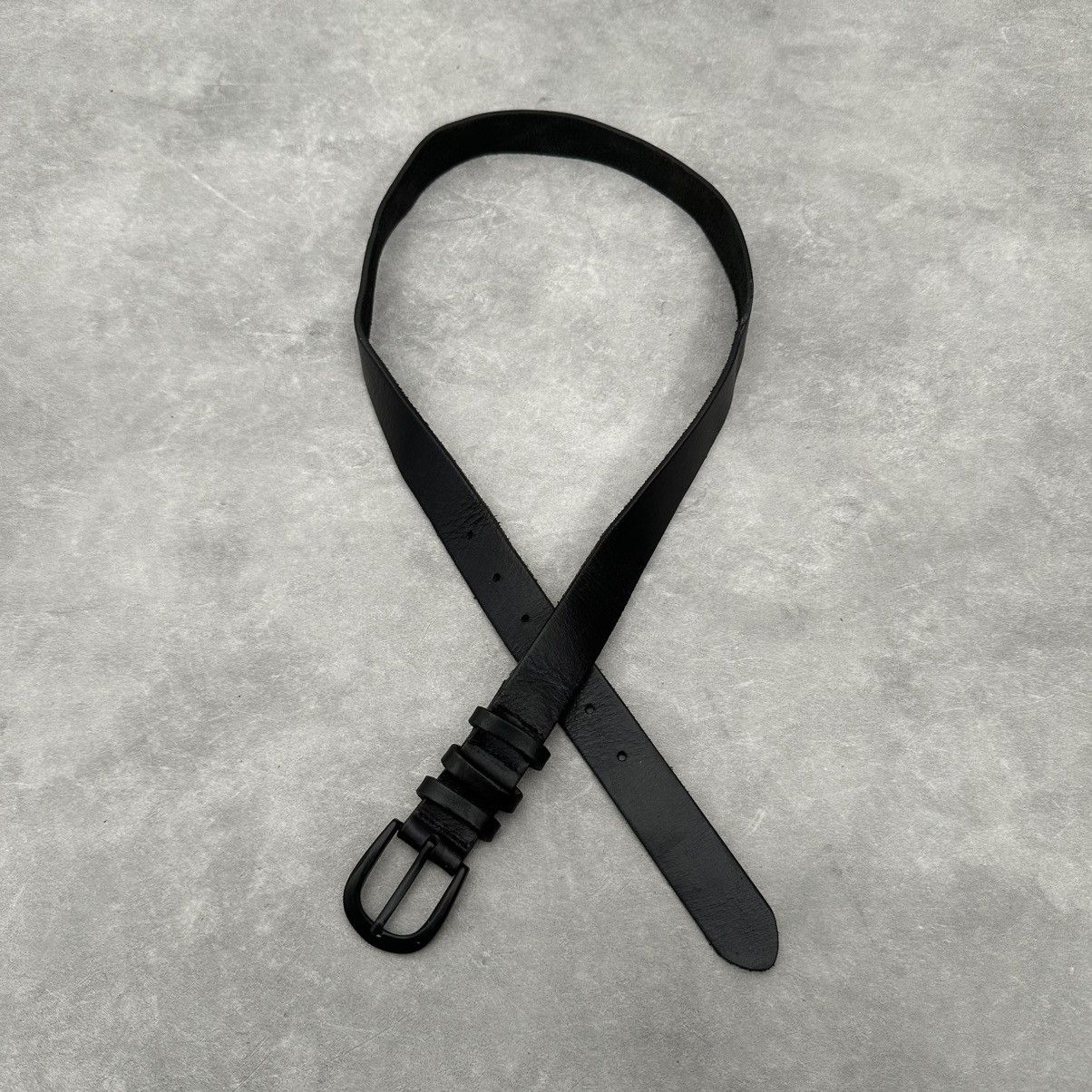 Black casual leather undercover belt