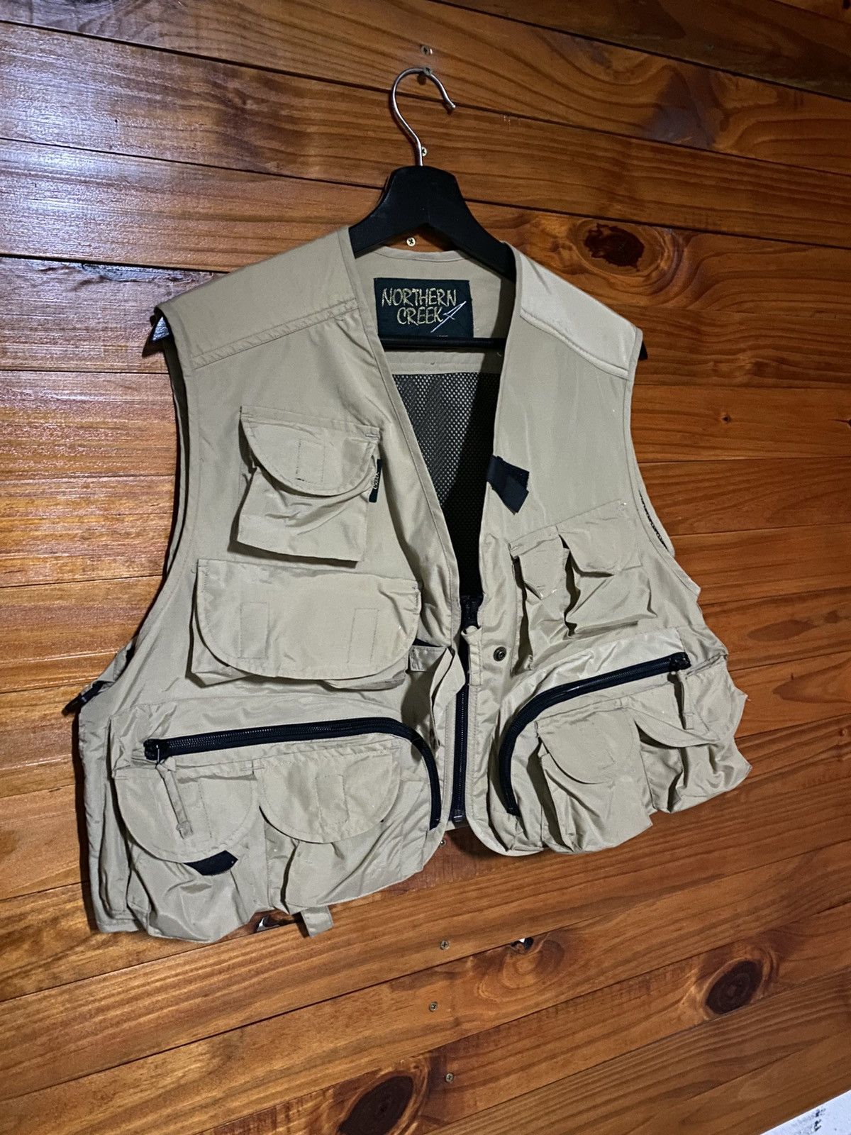 Asics Vintage Northern Creek Beige Fishing Vest – Multi-Pocket Size US L / EU 52-54 / 3 - 5 Thumbnail
