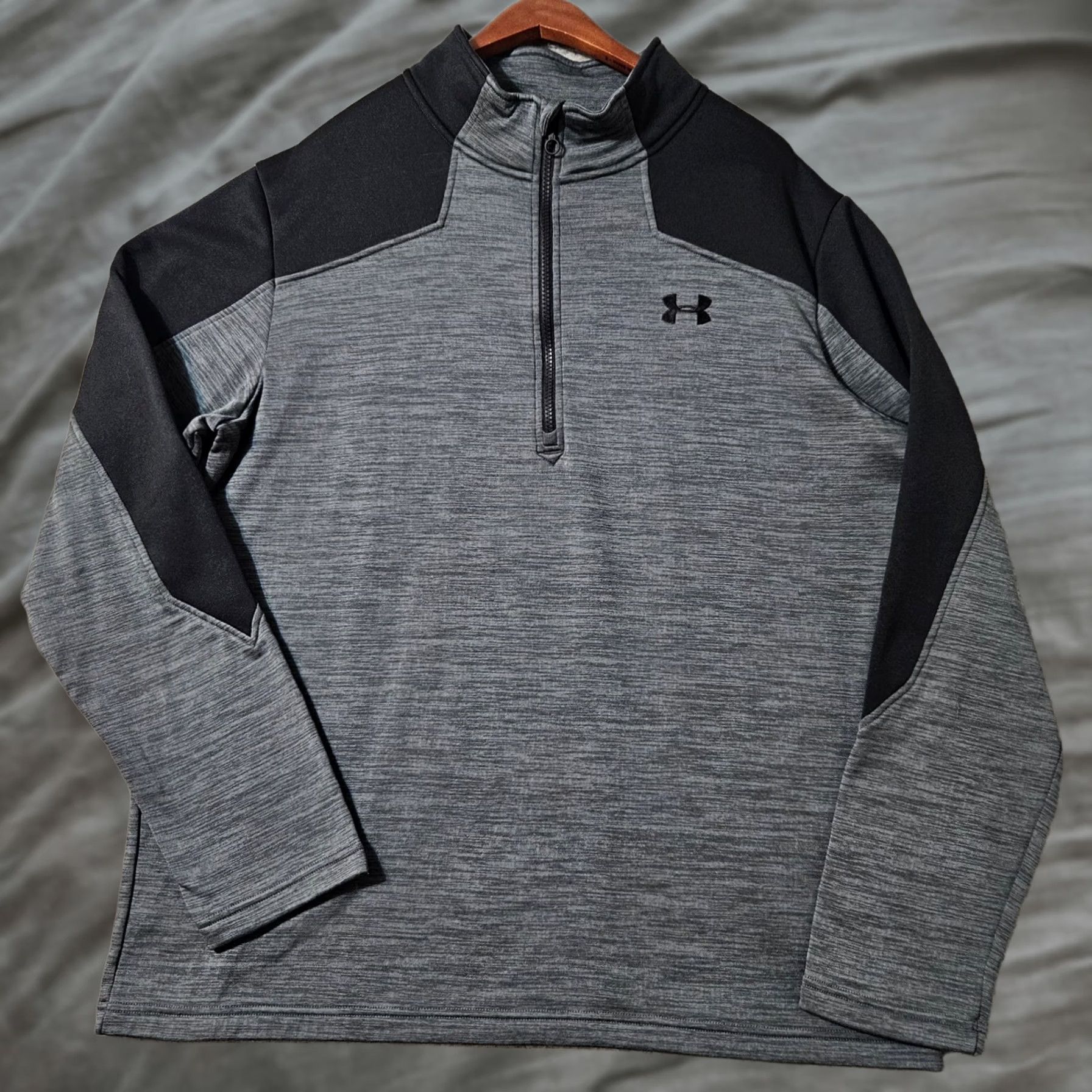 Under Armour Under Armour Mens 2XL XXL 1/4 Zip Sweatshirt Gray Black Size US XXL / EU 58 / 5 - 1 Thumbnail