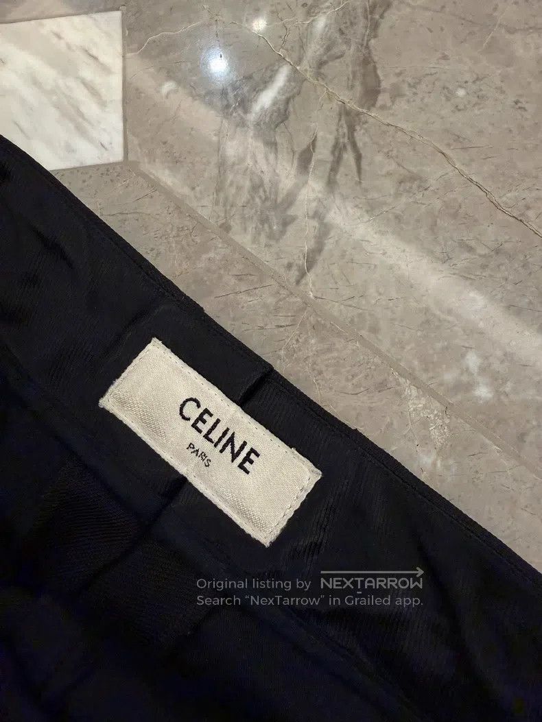 Celine CELINE Mixed Fabric Black Dress Pants Size US 30 / EU 46 - 4 Thumbnail