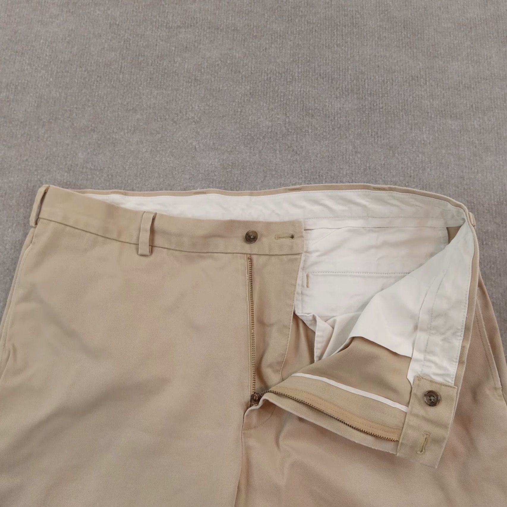 Brooks Brothers Brooks Brothers Mens Chino Pants Beige Flat Front Straight Leg 38x30 Size US 36 / EU 52 - 7 Thumbnail