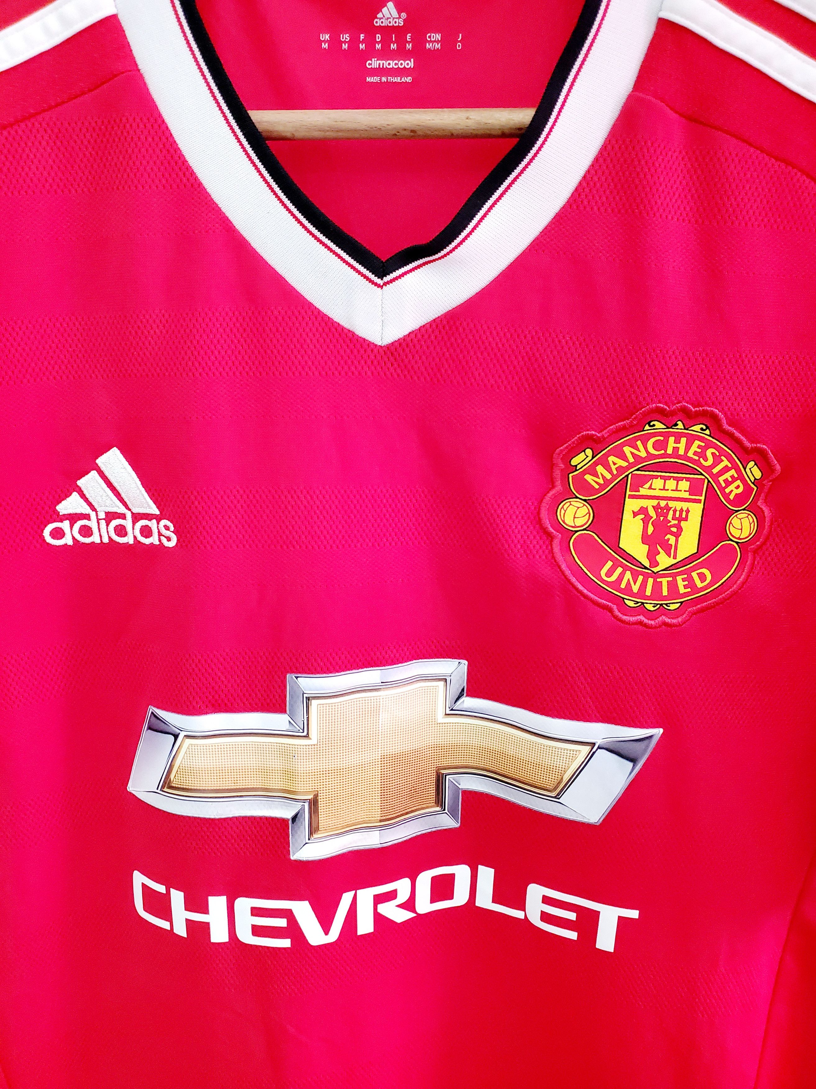 Adidas MANCHESTER UNITED 2015 2016 HOME SHIRT FOOTBALL SOCCER M Size US M / EU 48-50 / 2 - 2 Thumbnail