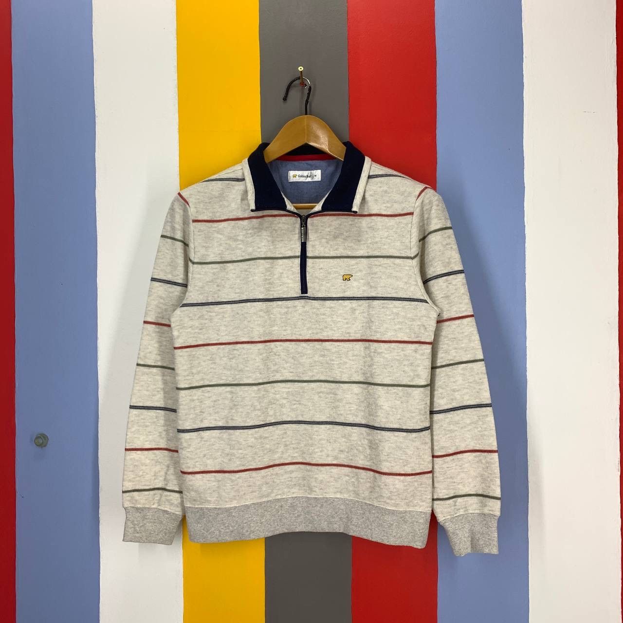 Golden Bear GOLDEN BEAR Striped Polo Sweatshirt #2286/24 Size US S / EU 44-46 / 1 - 1 Thumbnail
