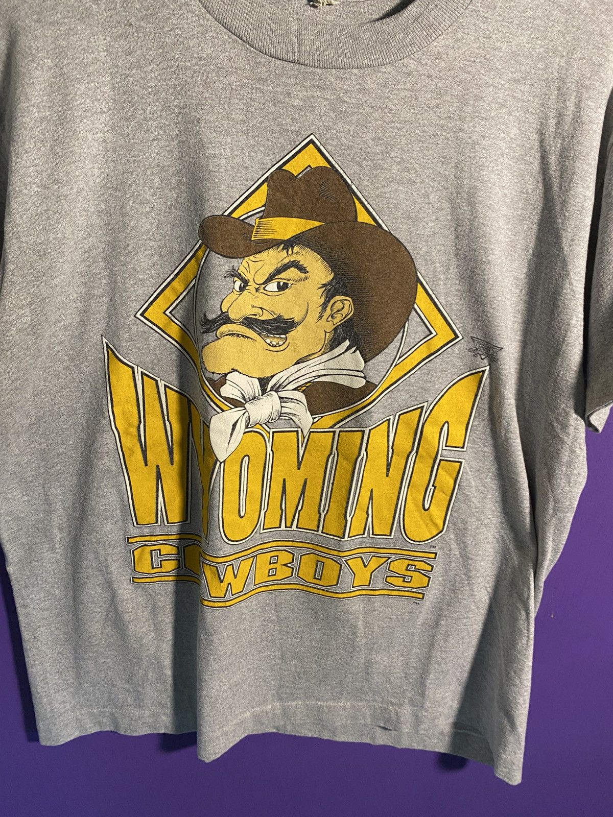 Other Vintage 80s Wyoming cowboys logo t-shirt Size US L / EU 52-54 / 3 - 3 Thumbnail
