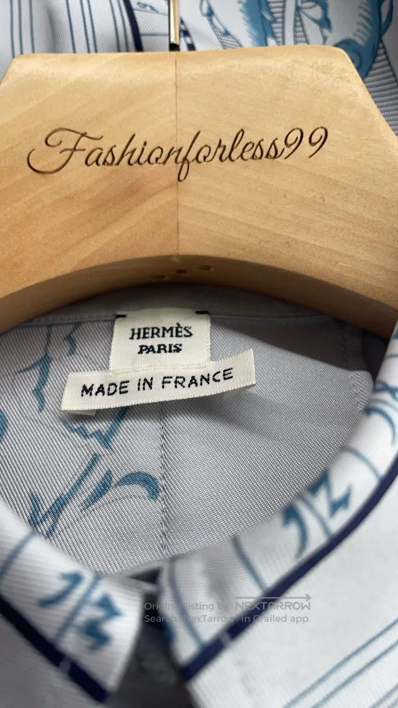 Hermes Hermes Constellation Compass Series Silk Shirt Size XS / US 0-2 / IT 36-38 - 3 Thumbnail