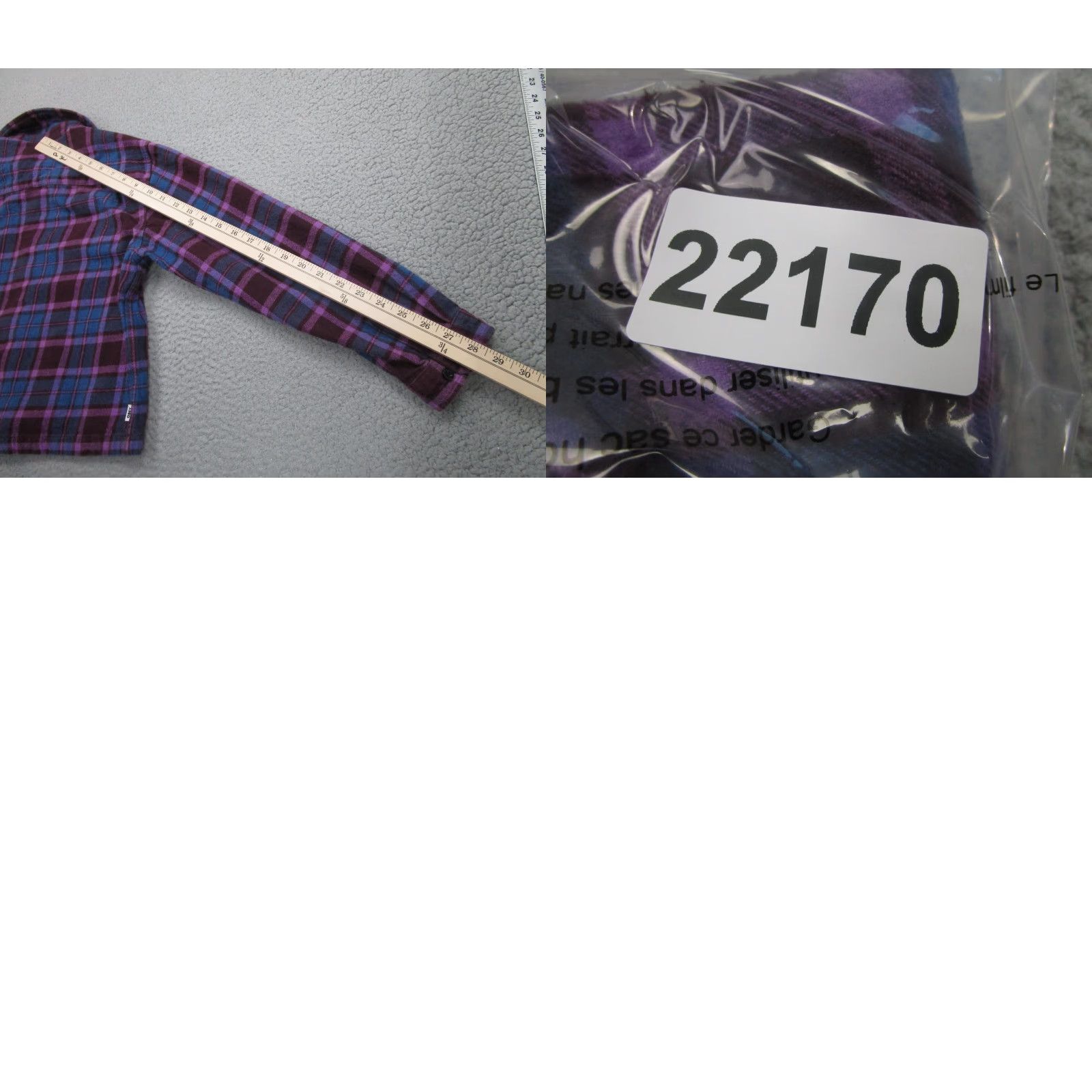 Obey VINTAGE Obey Shirt Womens XS Purple Plaid Flannel Organic Cotton Button Front Casual Size XS / US 0-2 / IT 36-38 - 8 Thumbnail