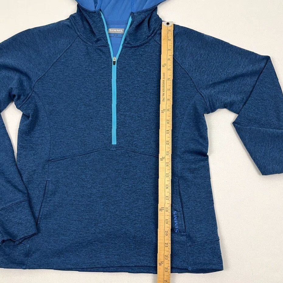 Vintage Simms Hoodie Womens M Blue Insect Shield 1/2 Zip Pullover Performance Fishing Size M / US 6-8 / IT 42-44 - 6 Thumbnail