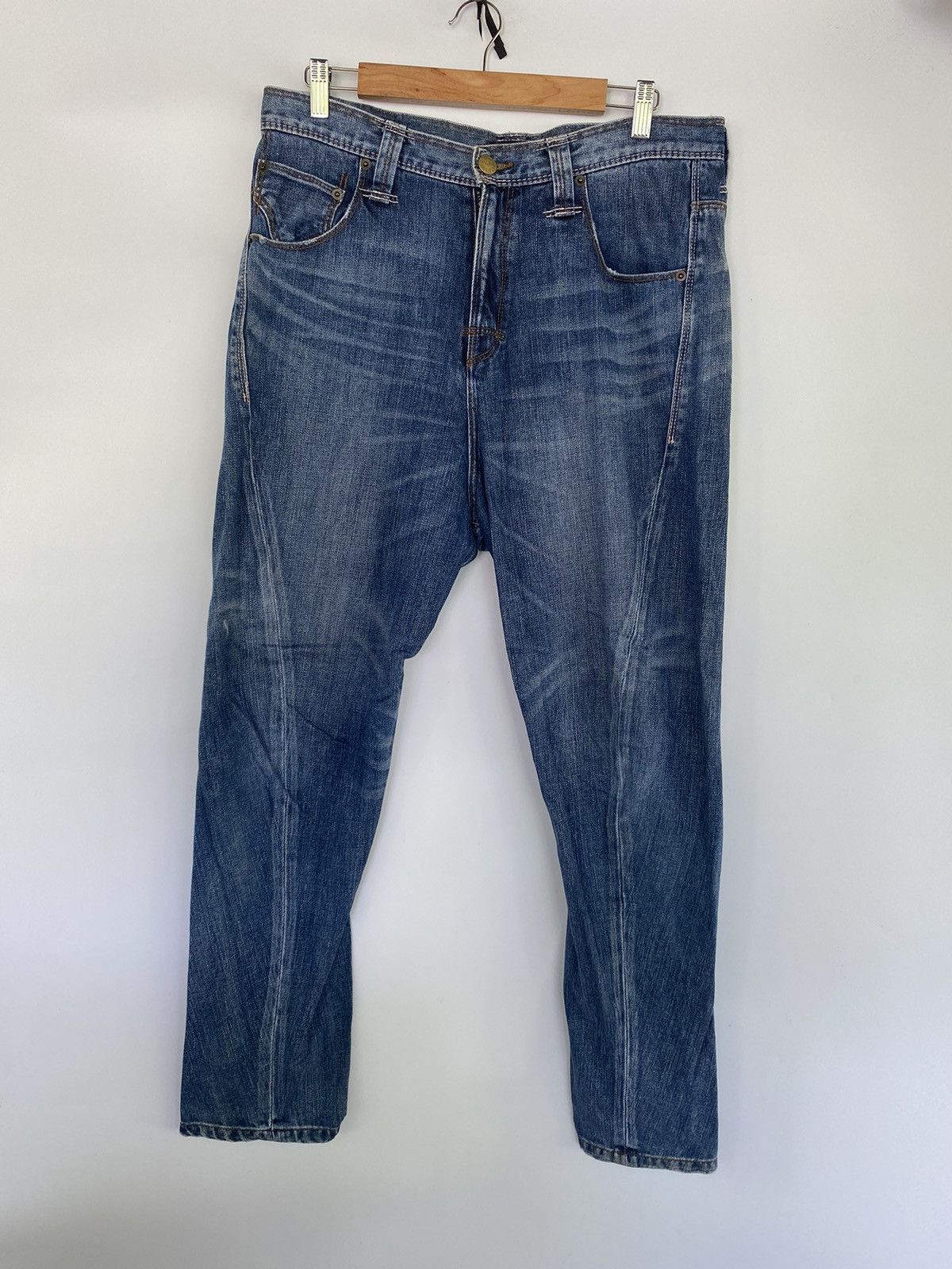 Designer × Japanese Brand Japanese Brand Bit Blue Denim Jeans Pant Size US 34 / EU 50 - 1 Thumbnail