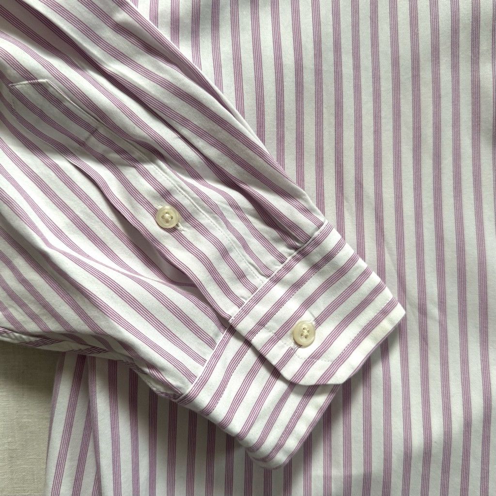 Daniel Cremieux Daniel Cremieux Purple White Stripes Button Front XL Size US XL / EU 56 / 4 - 4 Thumbnail