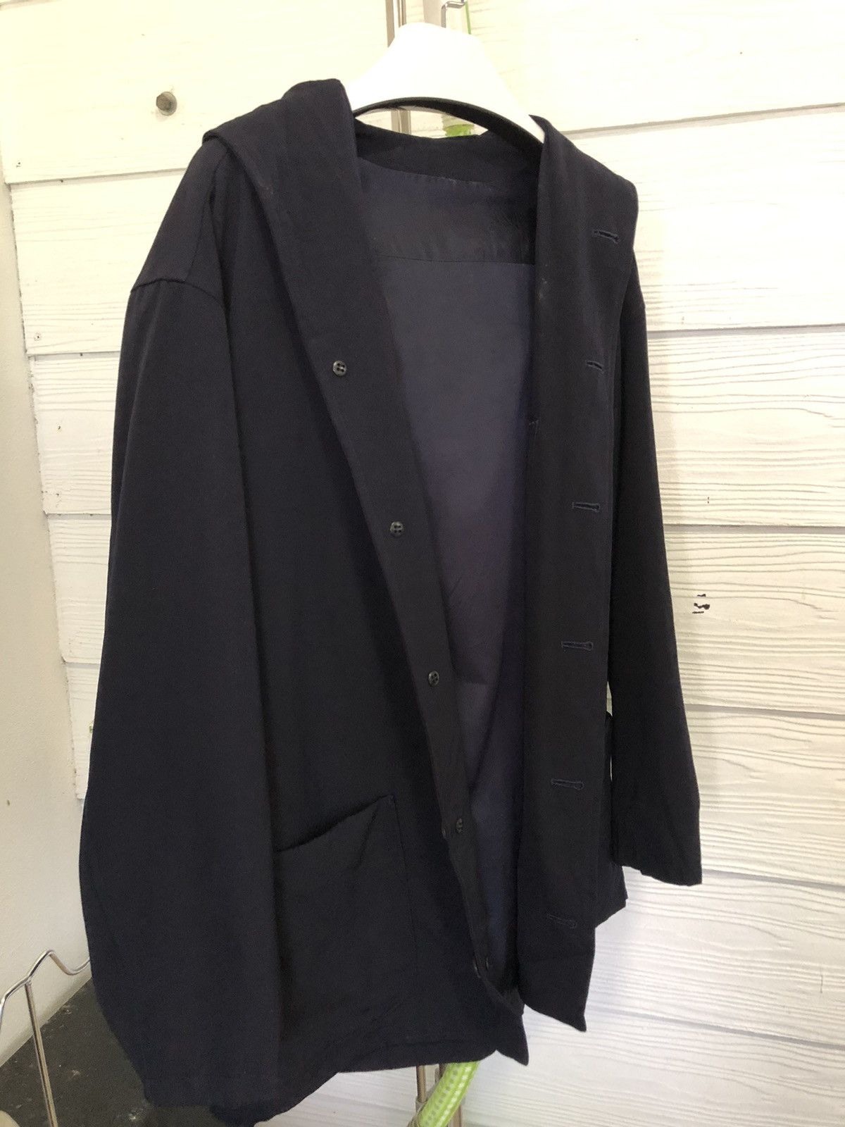 Vintage × Y's for Men × Yohji Yamamoto Yohji Yamamoto Y’s for Men hooded wools long blazer jacket Size US M / EU 48-50 / 2 - 5 Thumbnail