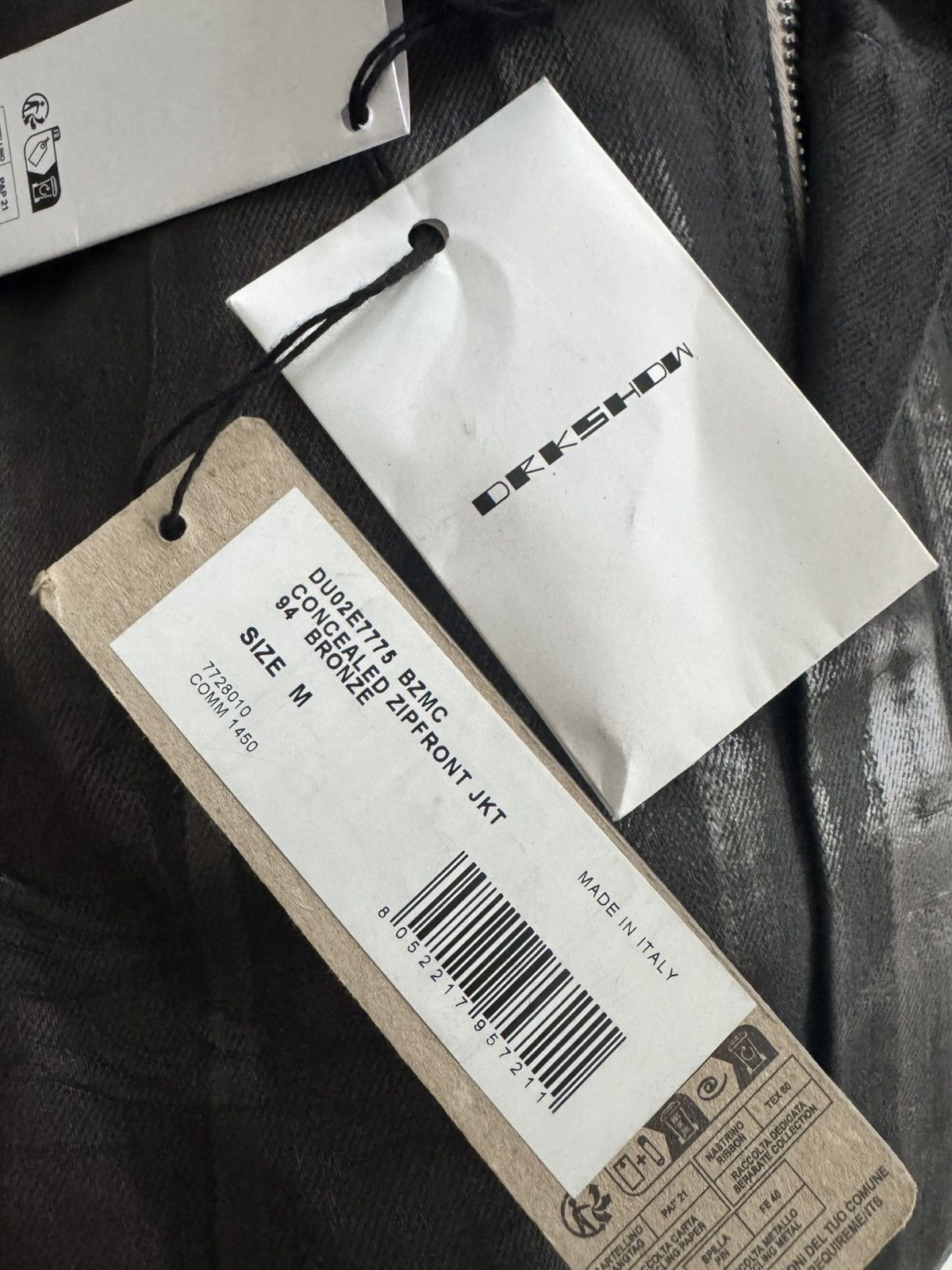 Rick Owens Drkshdw Rick Owens Drkshdw Concealed Zipfront Jacket Bronze Size US M / EU 48-50 / 2 - 4 Thumbnail