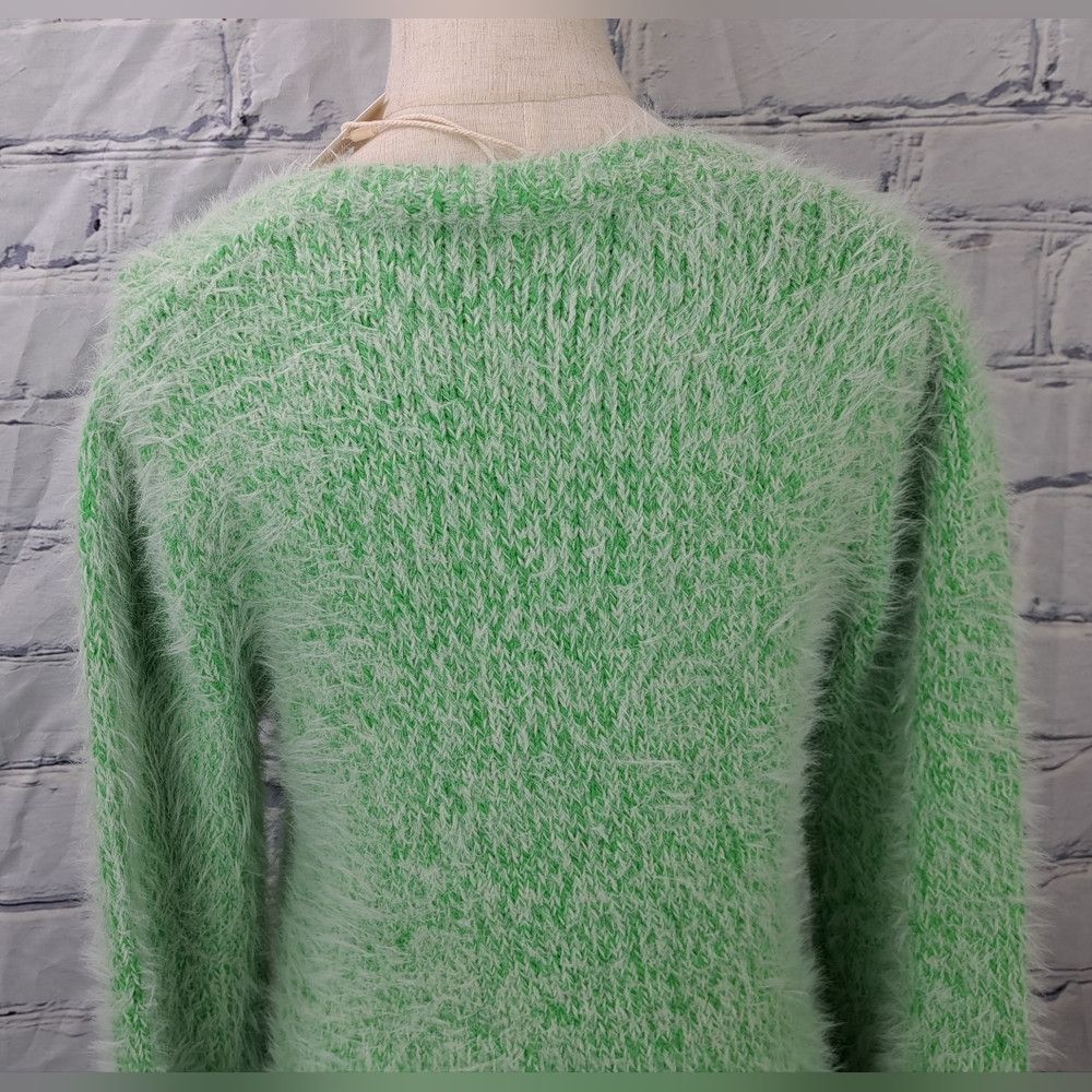 Other NWT Garcia Jeans Womens Green Fuzzy Sweater Mohair Like Acr Size S / US 4 / IT 40 - 7 Thumbnail