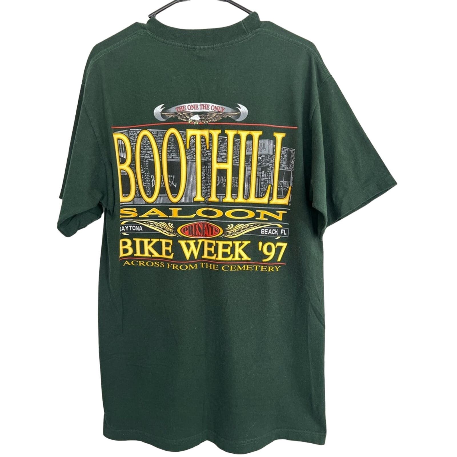 Vintage Vintage 90s Murina Boot Hill Saloon Biker Motorcycle Shirt Size US L / EU 52-54 / 3 - 1 Thumbnail