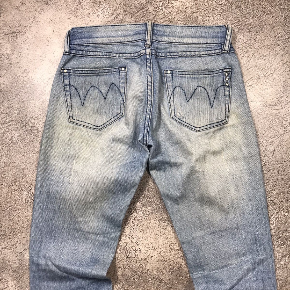 Vintage Vintage Y2K Distressed Flared Jeans Grunge Skate Tapered 27 Size 27" / US 4 / IT 40 - 4 Thumbnail