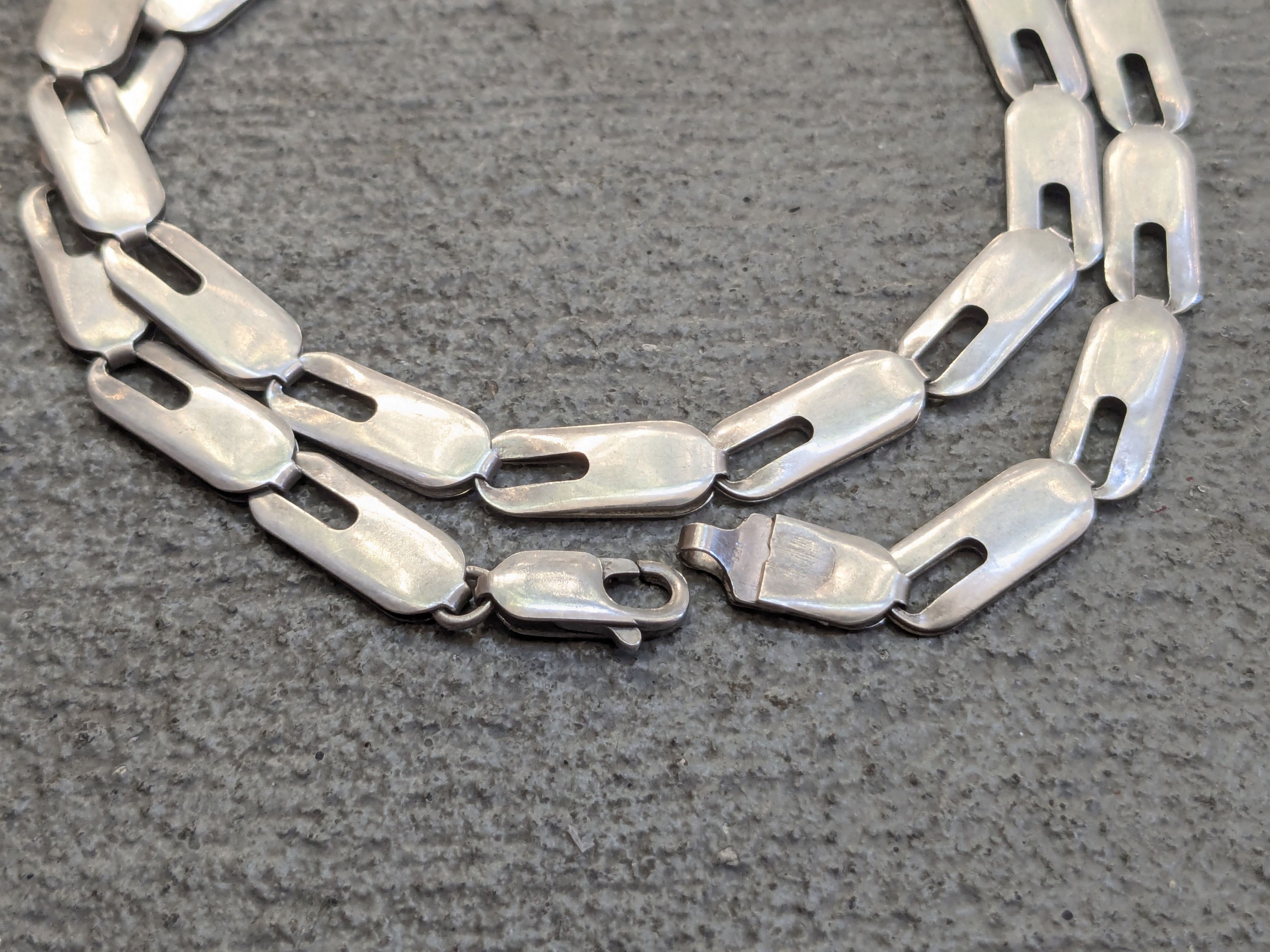 Vintage Vintage Sterling Silver Necklace 18" Modern Abstract Size ONE SIZE - 2 Thumbnail