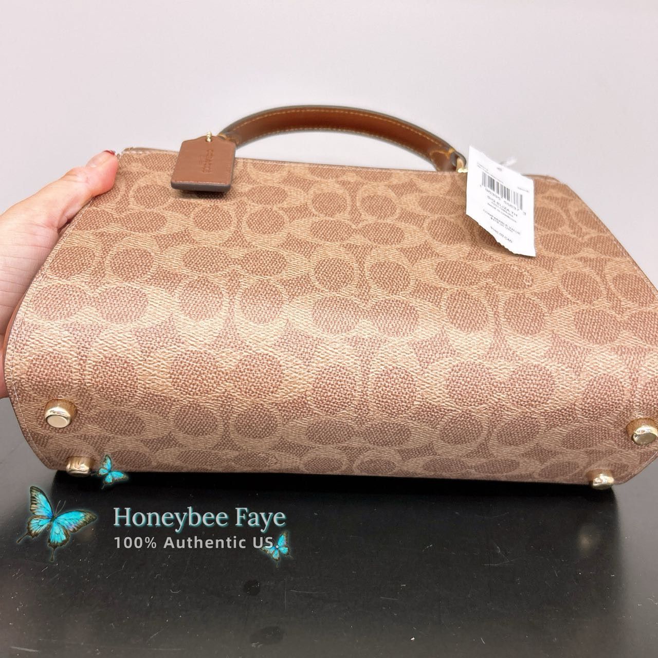 Coach Eliza Top Handle Bag In Signature Canvas CW012 Size ONE SIZE - 3 Thumbnail