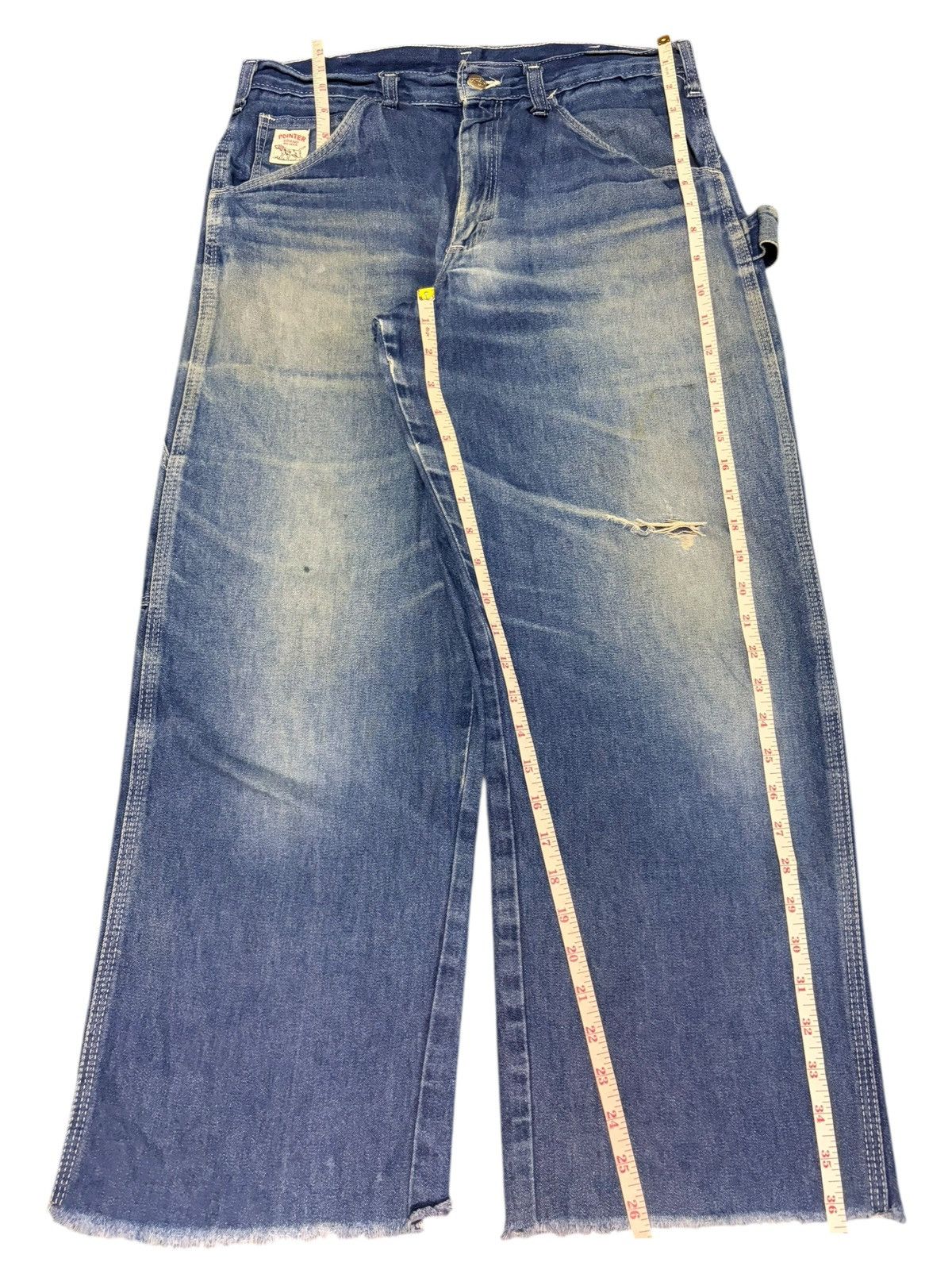 Pointer Vintage Usa Pointer Mud Wash Distress Carpenter Baggy Jeans Size US 31 - 7 Thumbnail