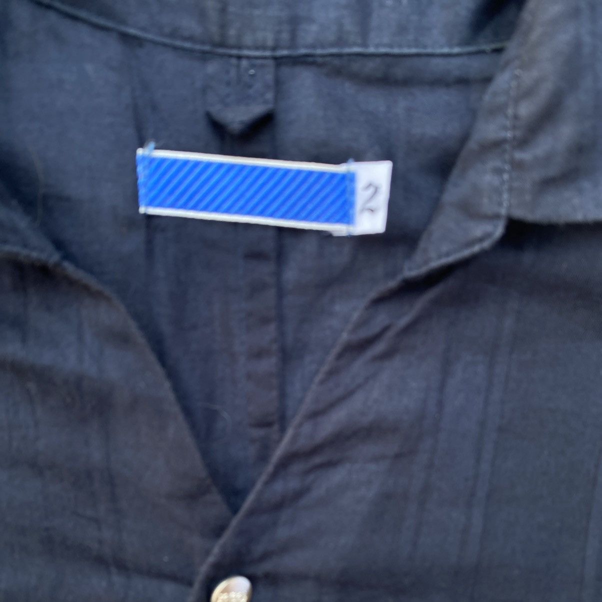 Number (N)ine Vintage 90’s N(N) Open Collar Black Stripe Shirt Size US M / EU 48-50 / 2 - 9 Thumbnail