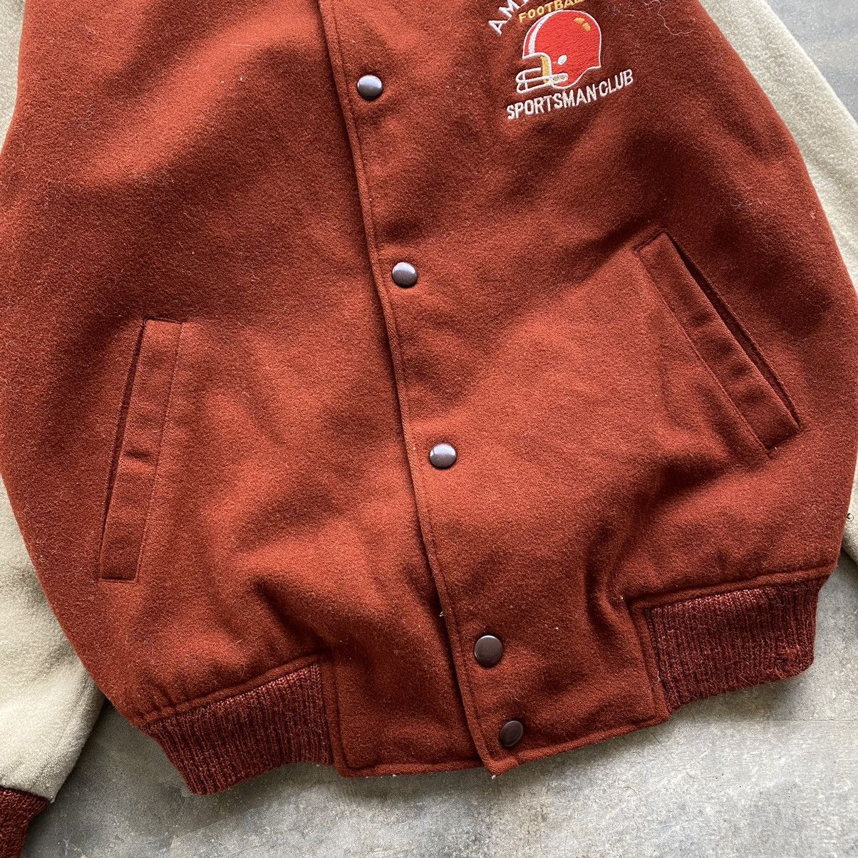 American Football by TOWN'S MAN Button Varsity Jacket