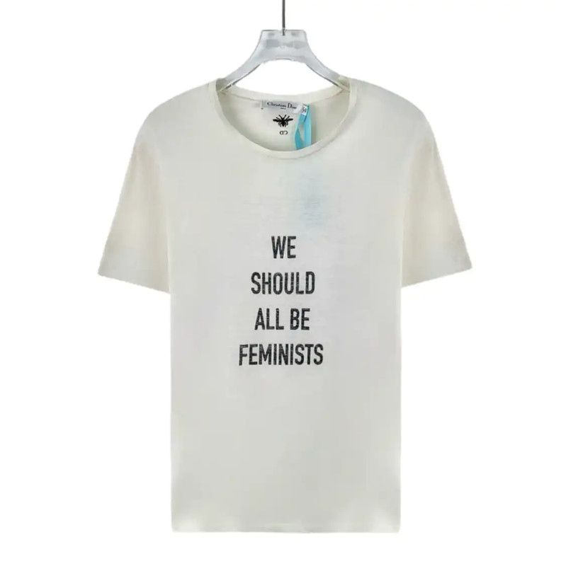 Dior Dior White Cotton Women's T-Shirt 0089 Size M / US 6-8 / IT 42-44 - 1 Thumbnail