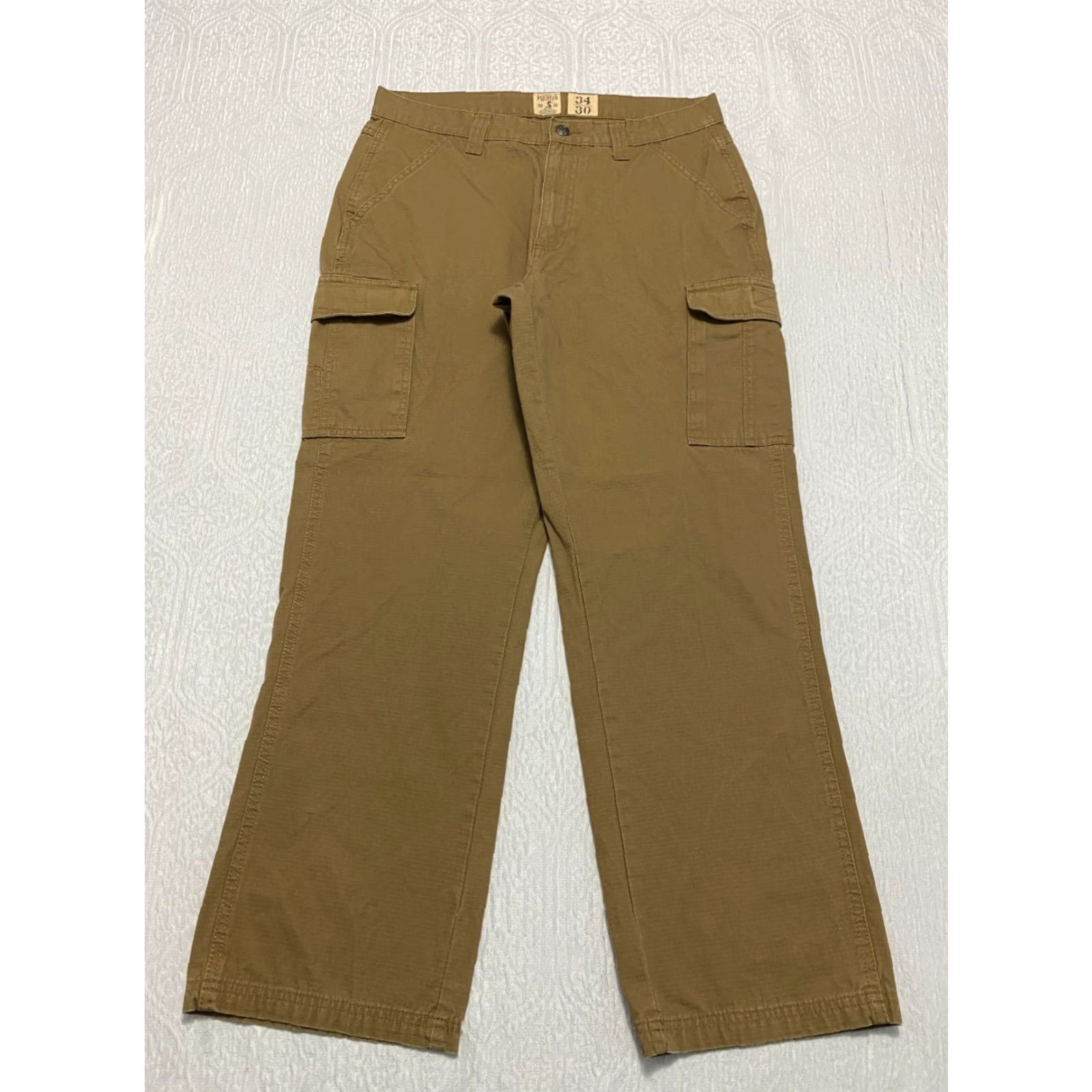Vintage VINTAGE Red Head Brand Co Cargo Pants Men's 34x30 Brown Relaxed Wide-Leg Cargo Pants Mens Brown 34x30 Wide-Leg Pockets Men Size US 34 / EU 50 - 2 Thumbnail