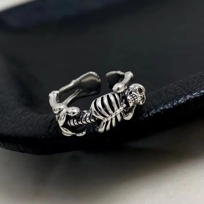 Jewelry Skeleton Bone Opening Ring Size ONE SIZE - 2 Thumbnail