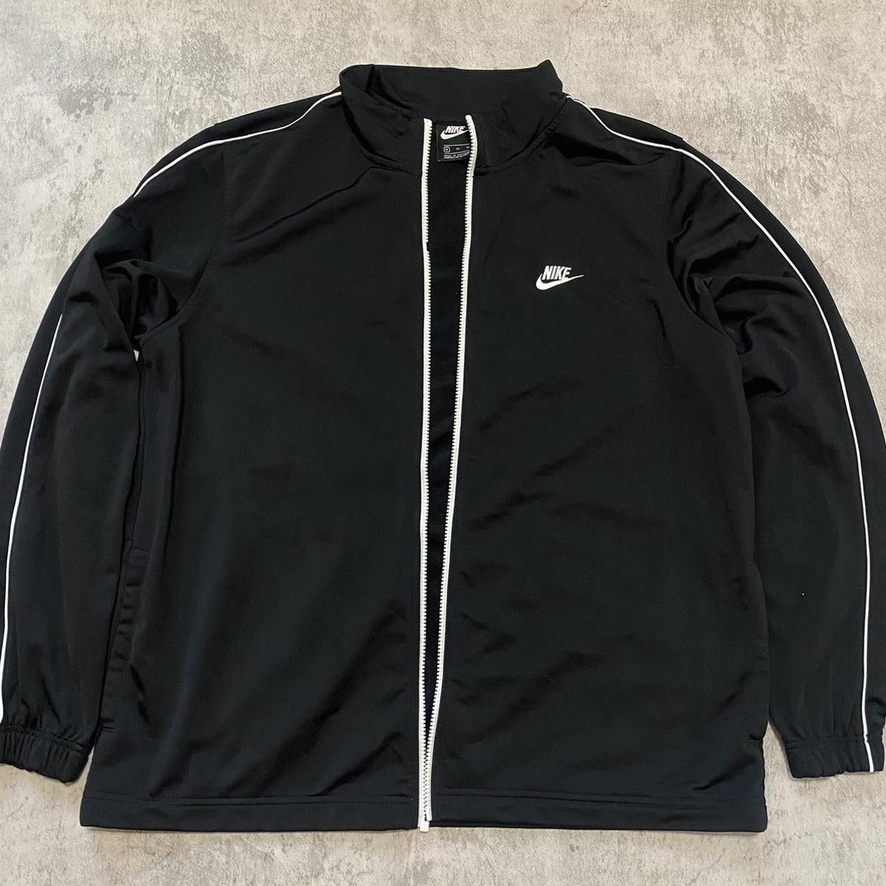 Nike Black Nike track jacket with white piping details Size US XL / EU 56 / 4 - 1 Thumbnail