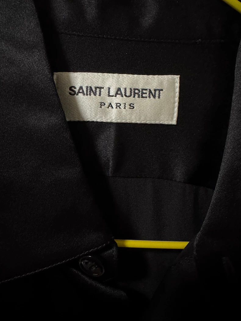 Saint Laurent Paris Saint Laurent Paris Mulberry Silk Black Shirt 2505-Nextarro Size US S / EU 44-46 / 1 - 3 Thumbnail